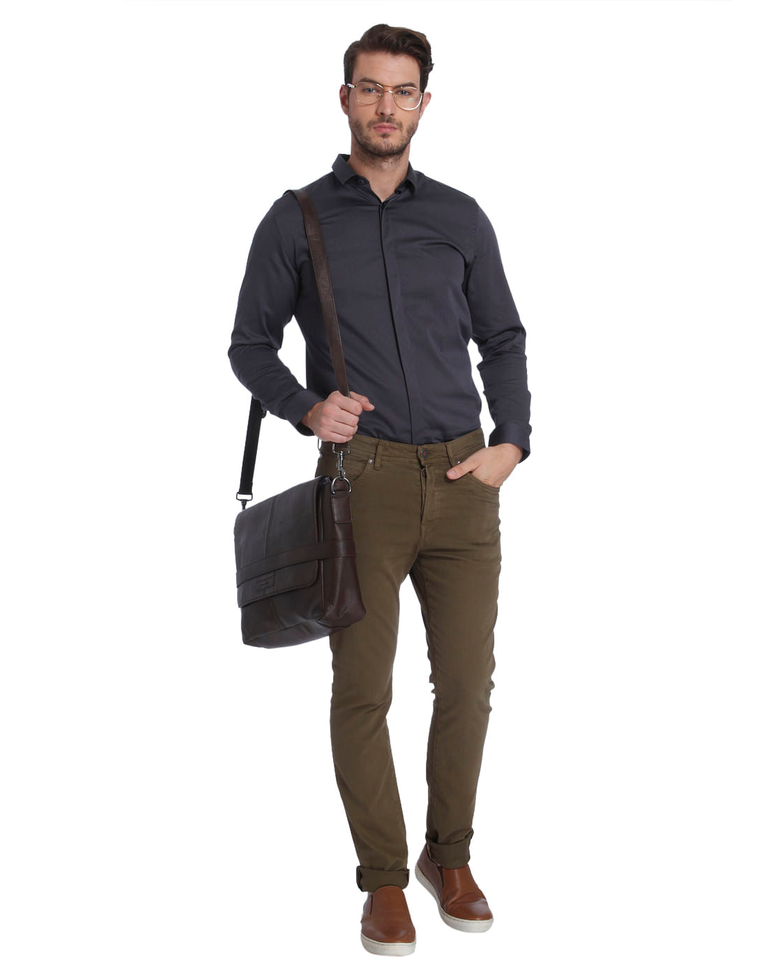 Dark Grey All Over Print Shirt