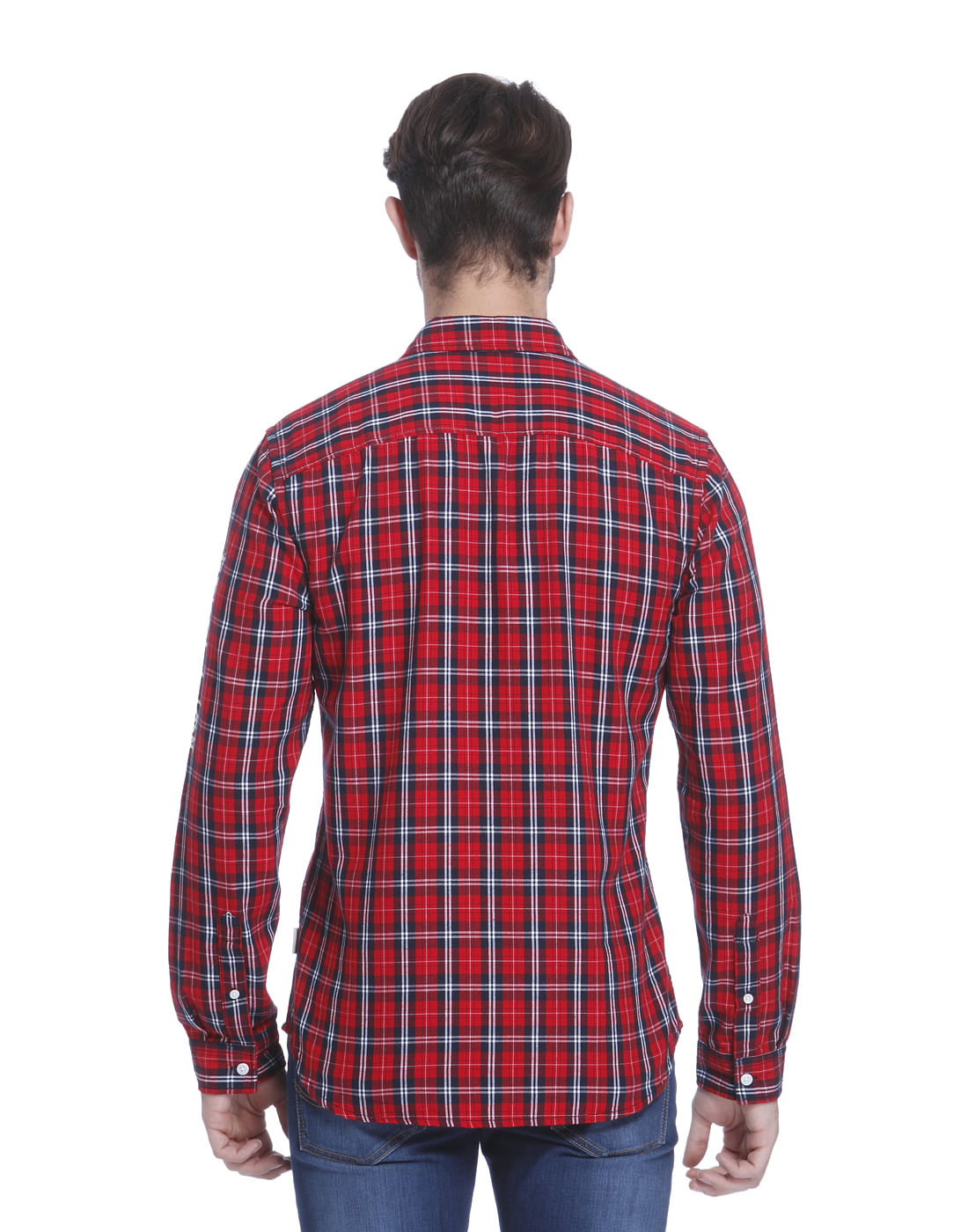 Red Check Slim Fit Shirt