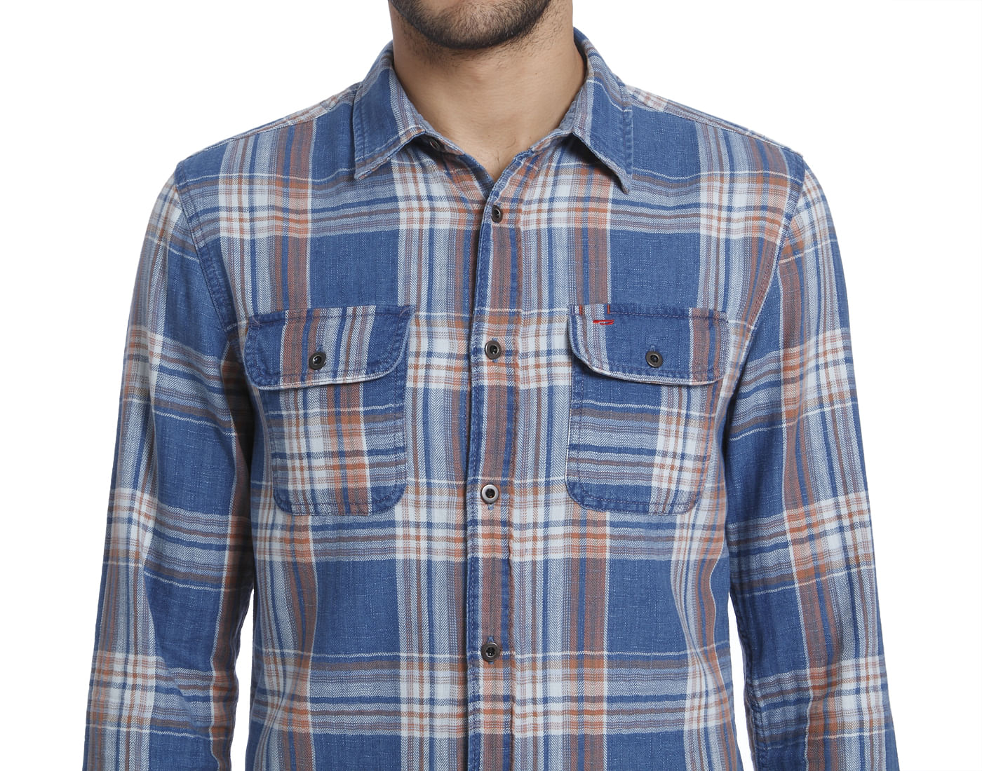 Blue Check Slim Fit Shirt