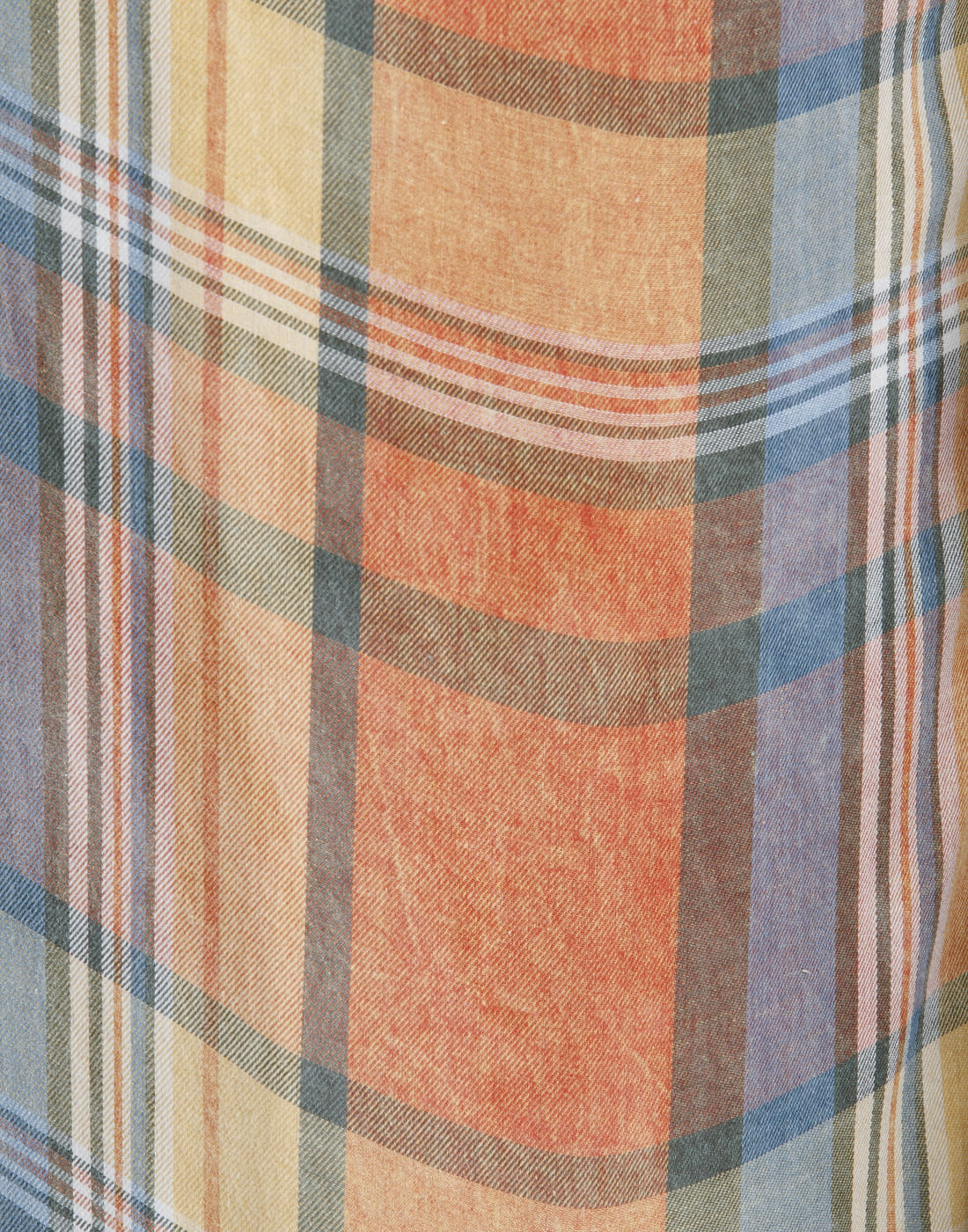 Orange Check Slim Fit Shirt