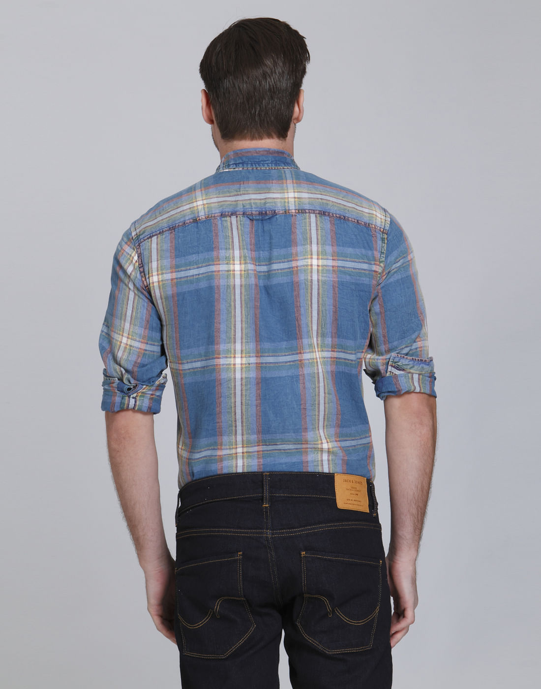 Blue Check Slim Fit Shirt