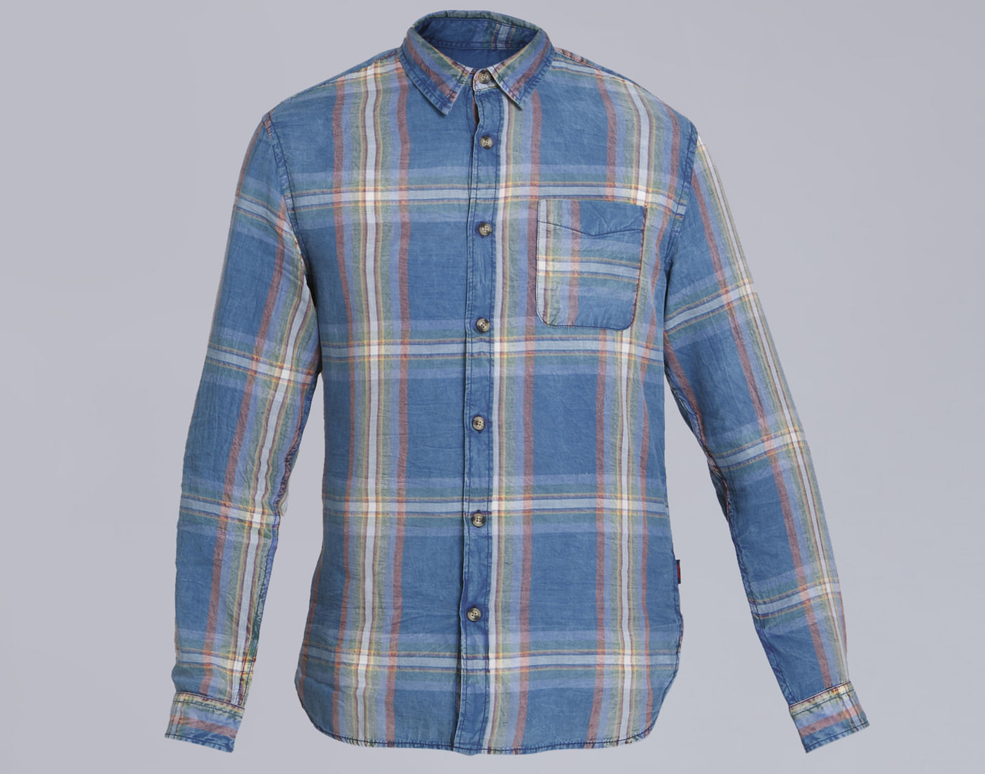 Blue Check Slim Fit Shirt