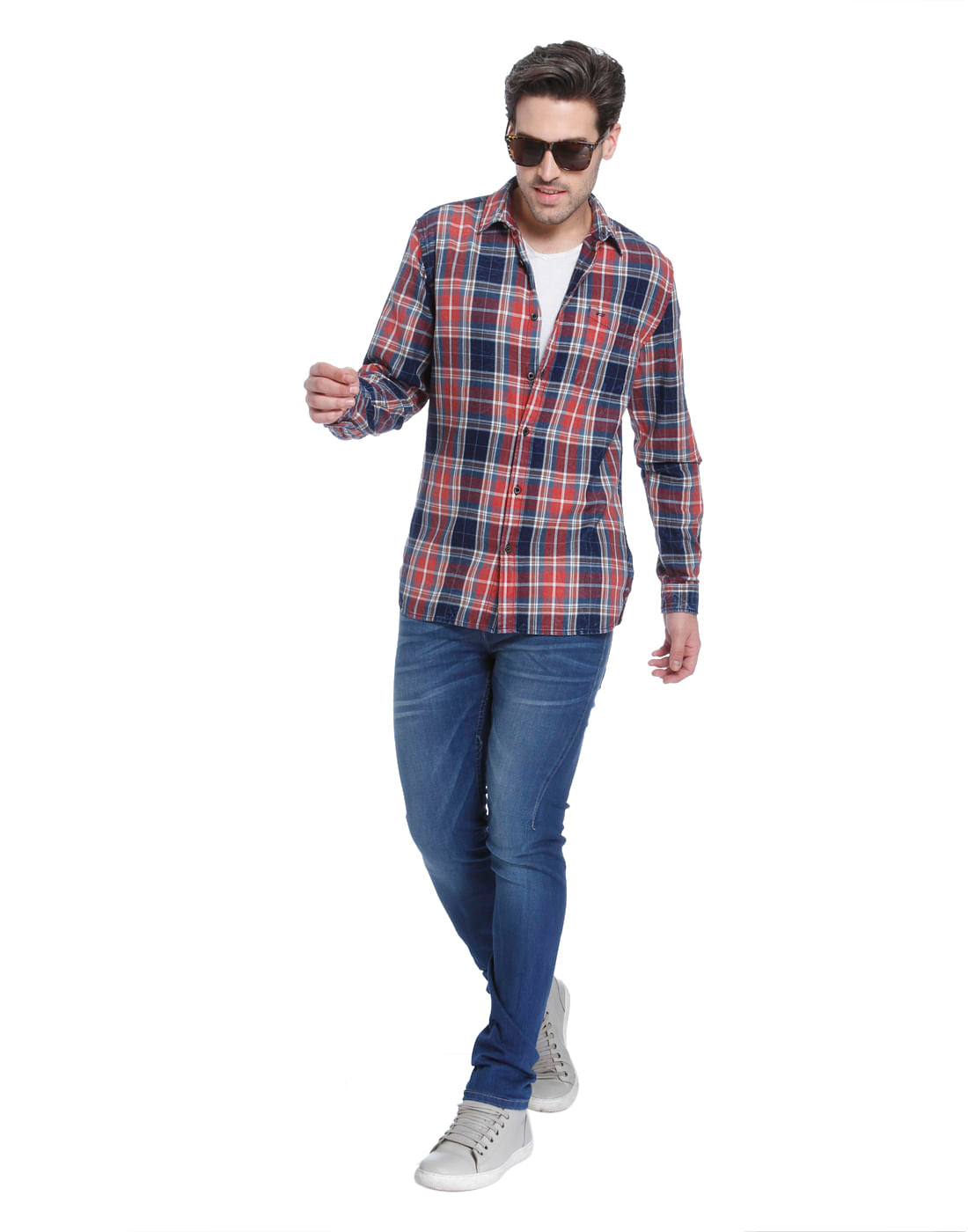 Multi Colour Check Slim Fit Shirt