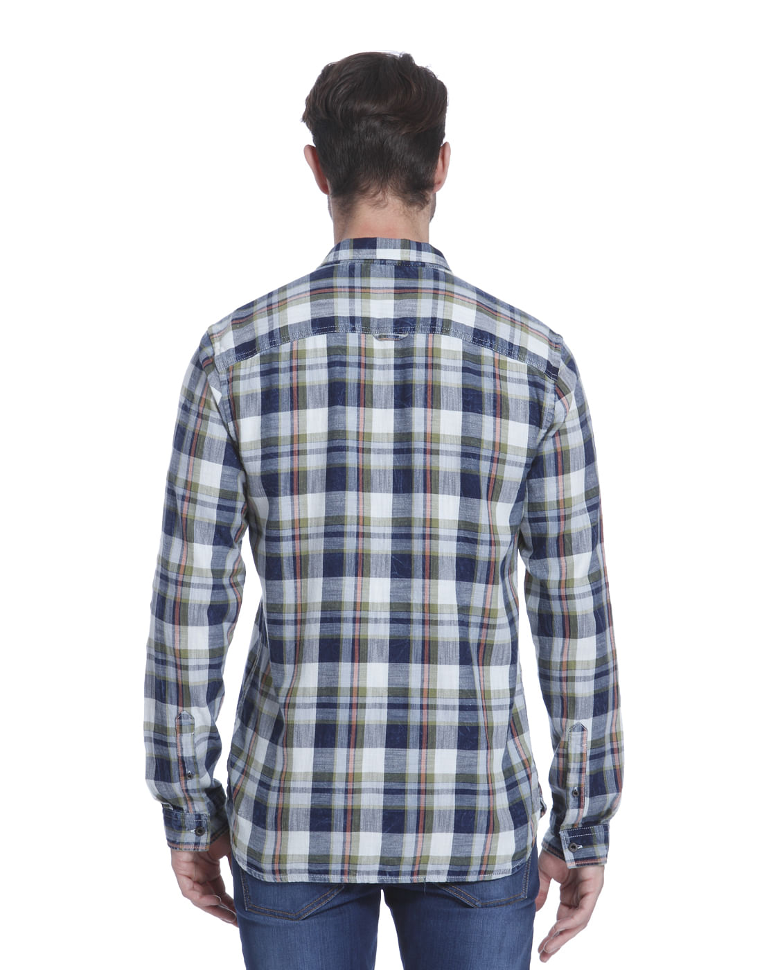 Green Check Slim Fit Shirt