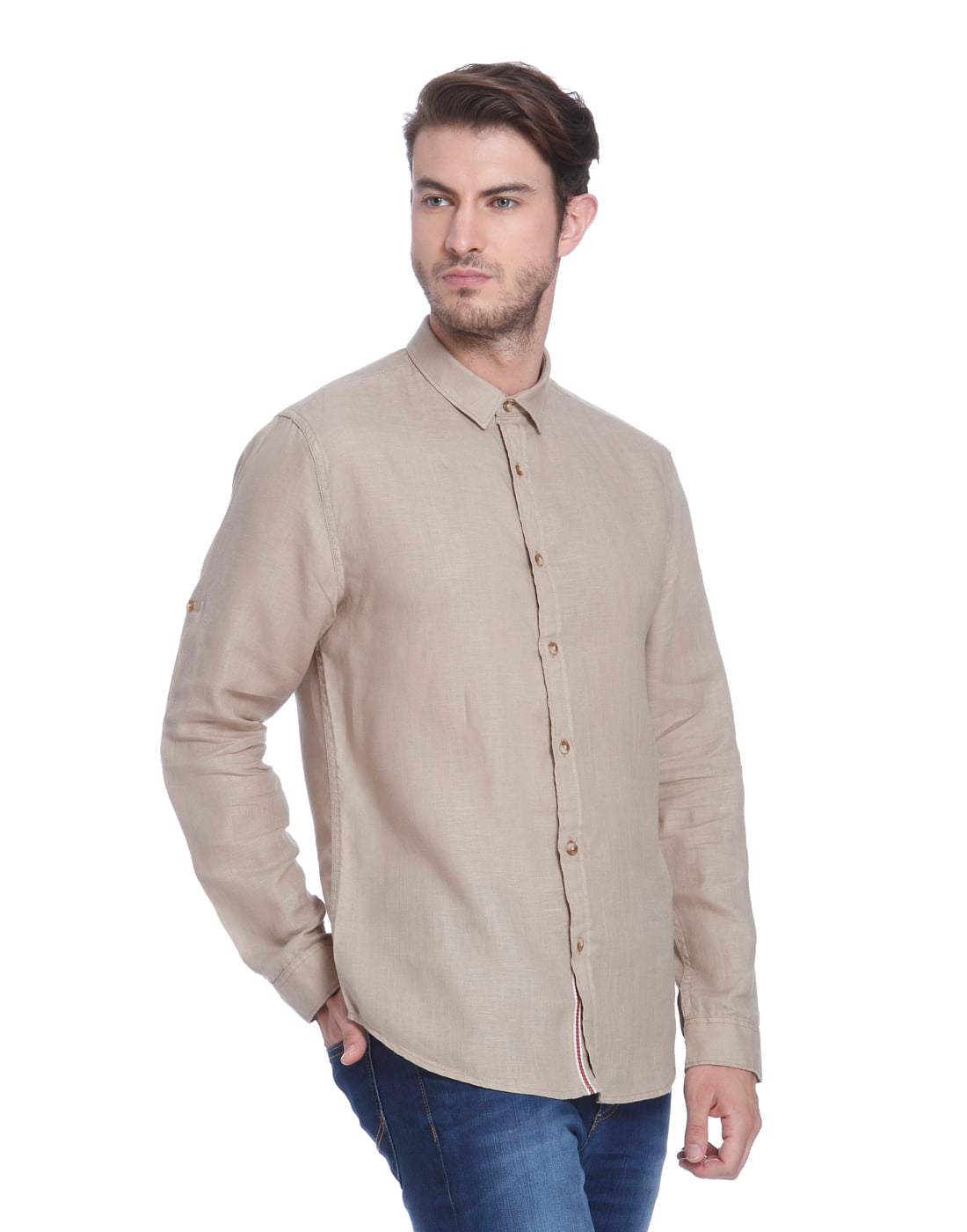 Beige Linen Shirt