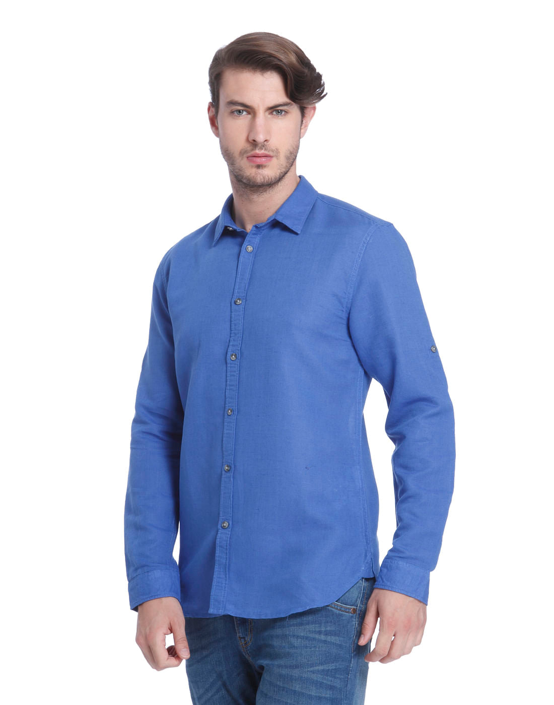 Electric Blue Slim Fit Shirt