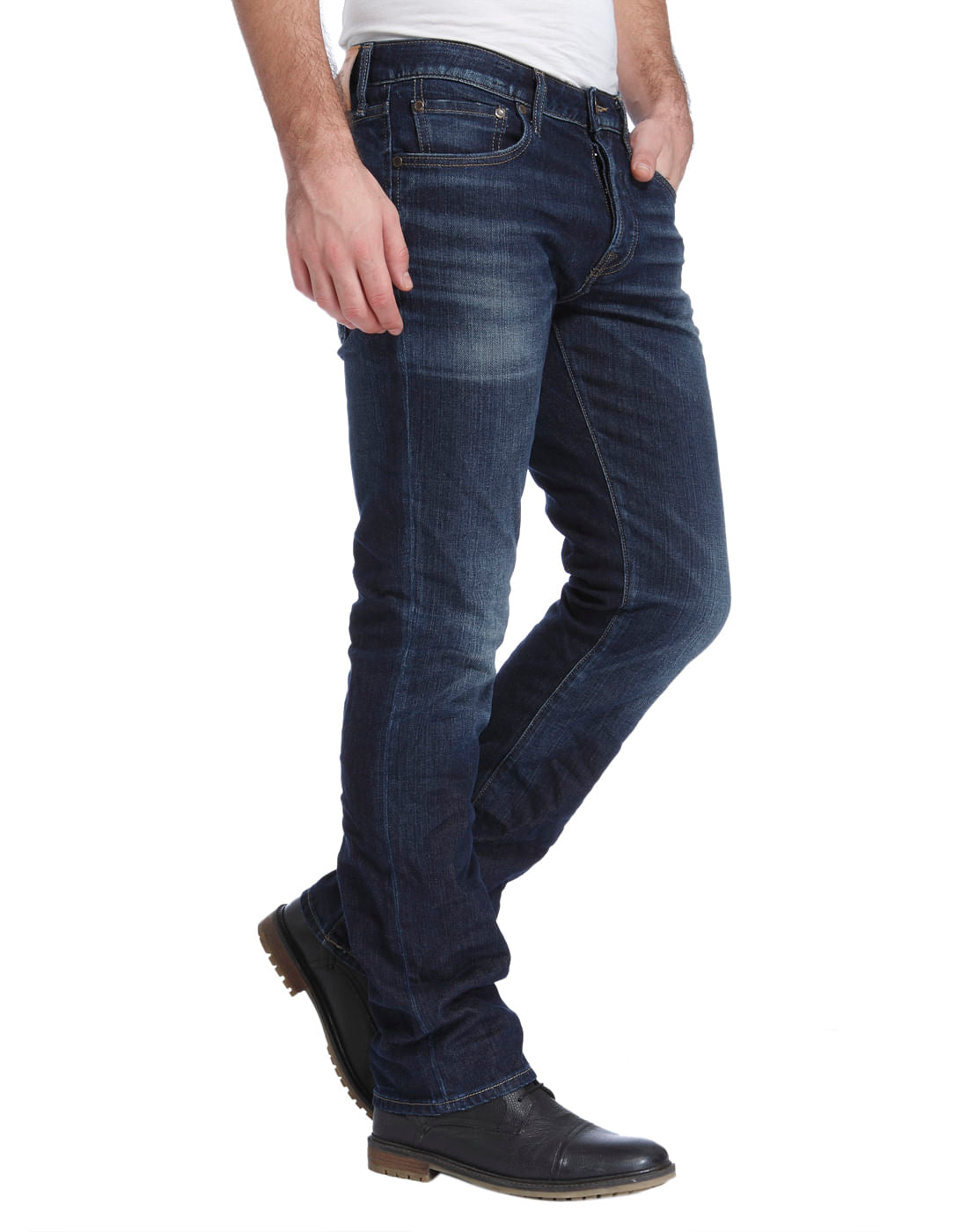 Blue Low Rise Regular Fit Jeans