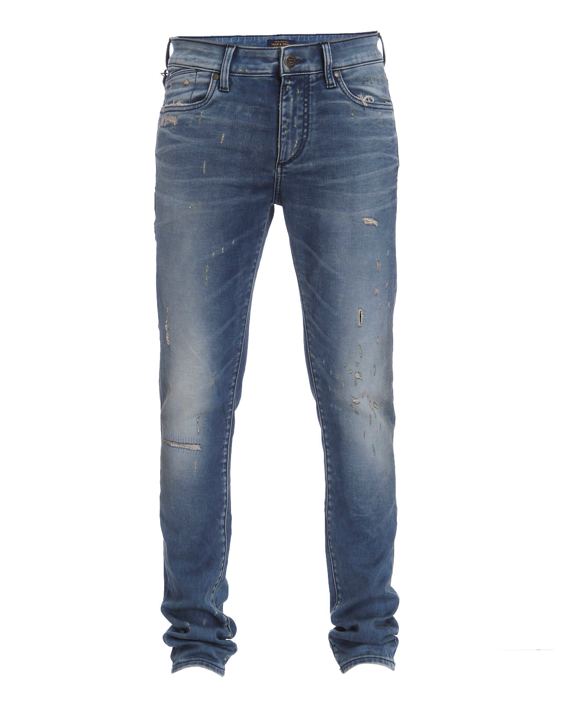 Blue Distressed Skinny Jeans