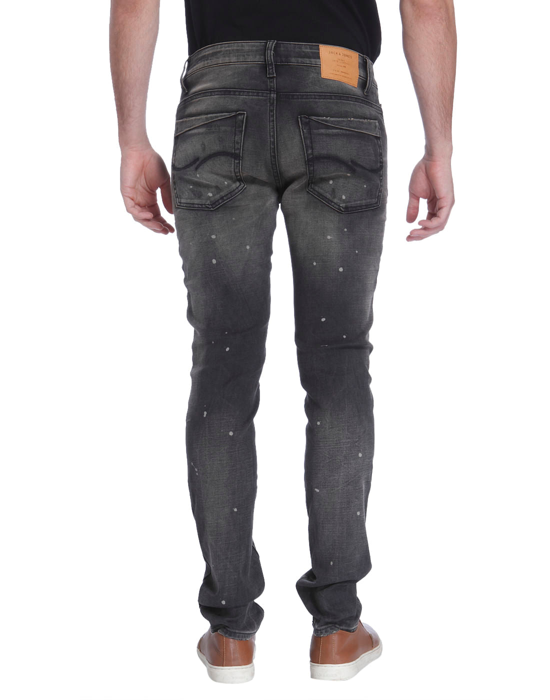 Grey Distressed Skinny Fit Jeans
