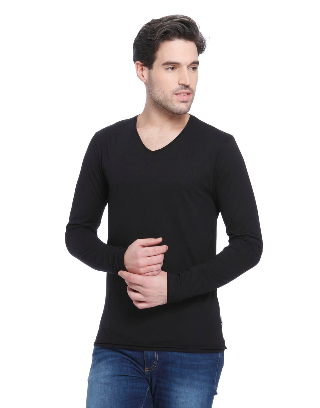 Black V-Neck T-Shirt