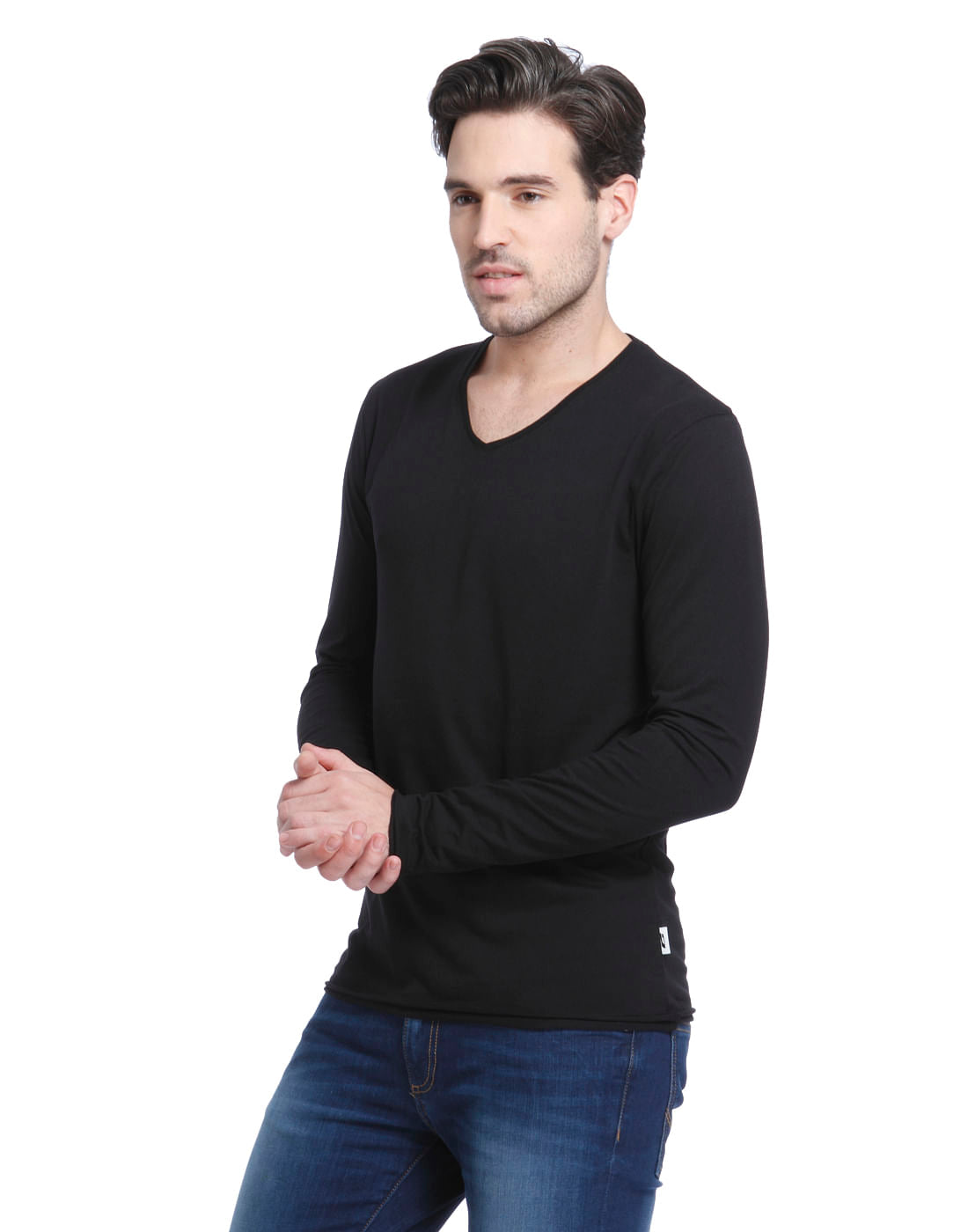 Black V-Neck T-Shirt