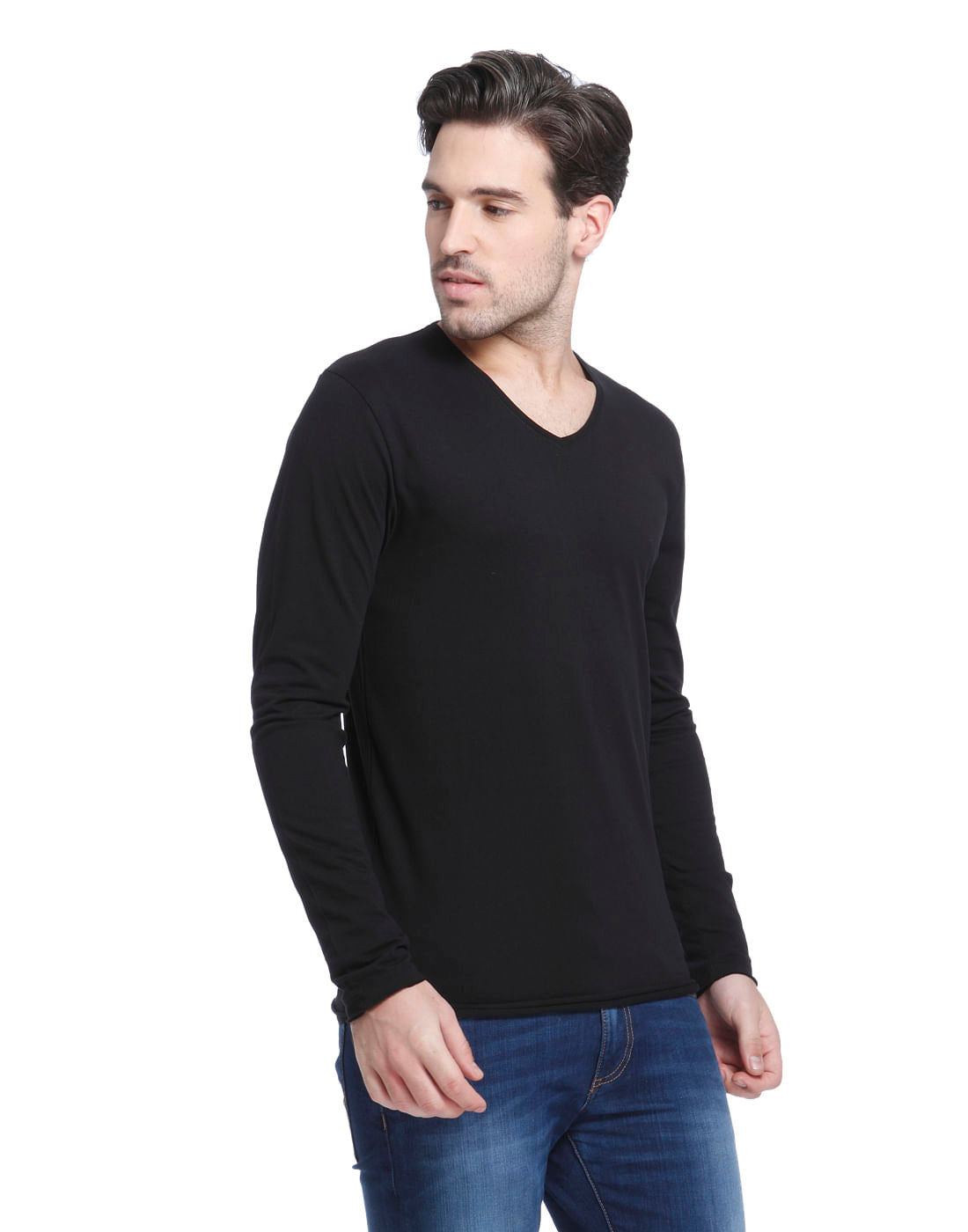 Black V-Neck T-Shirt
