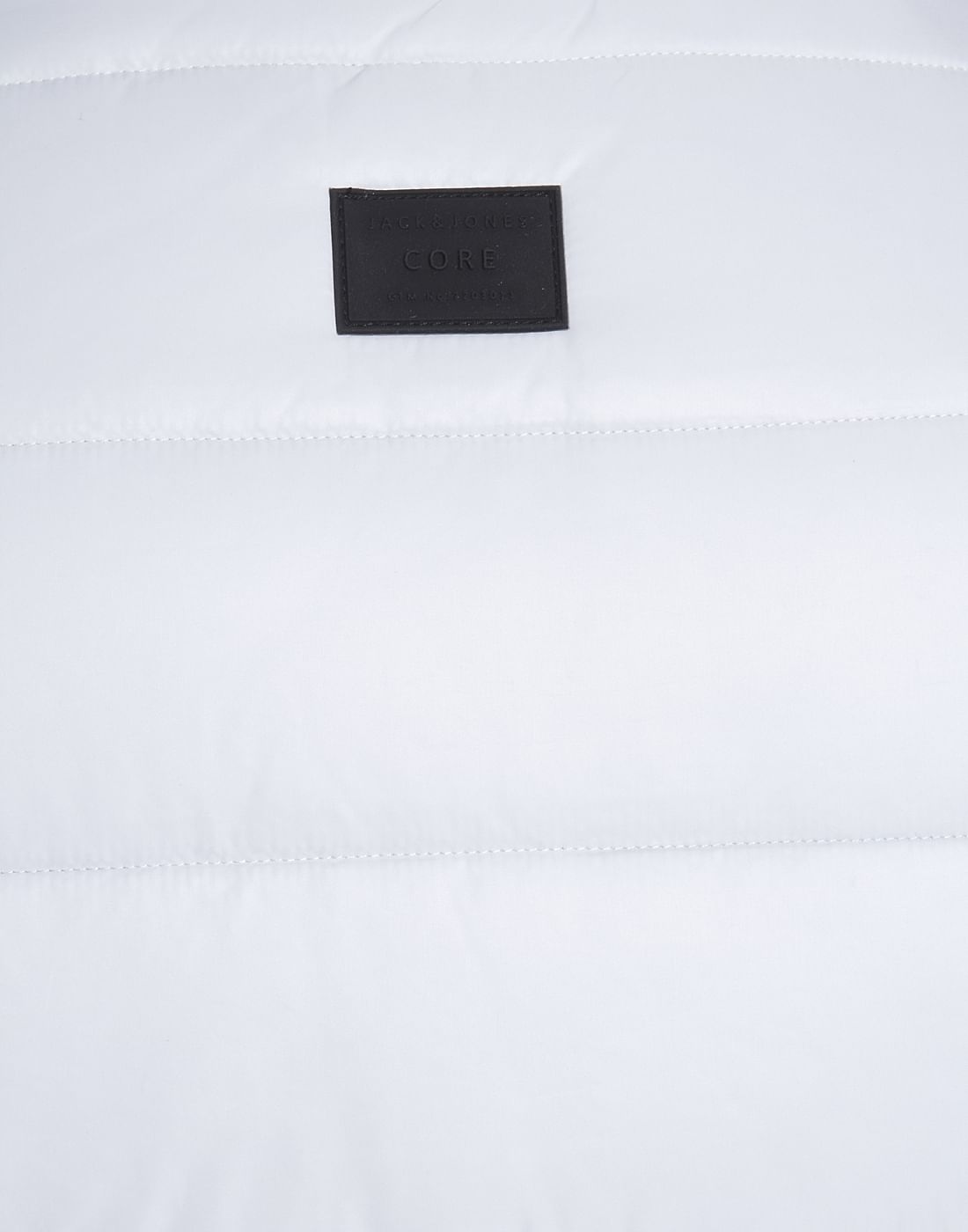 White Sleeveless Bomber Jacket