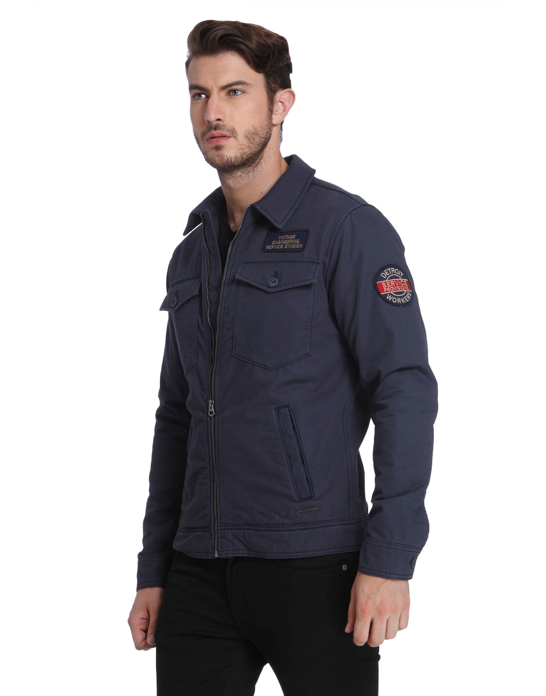 Ombre Blue Slim Fit Jacket