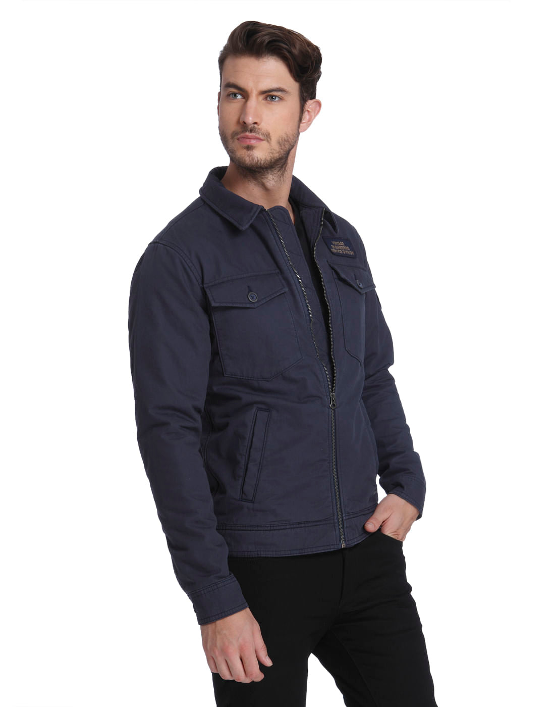 Ombre Blue Slim Fit Jacket
