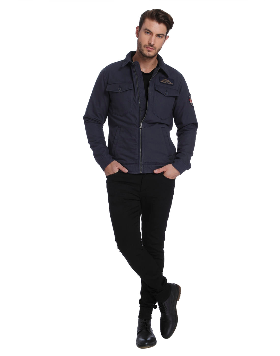 Ombre Blue Slim Fit Jacket