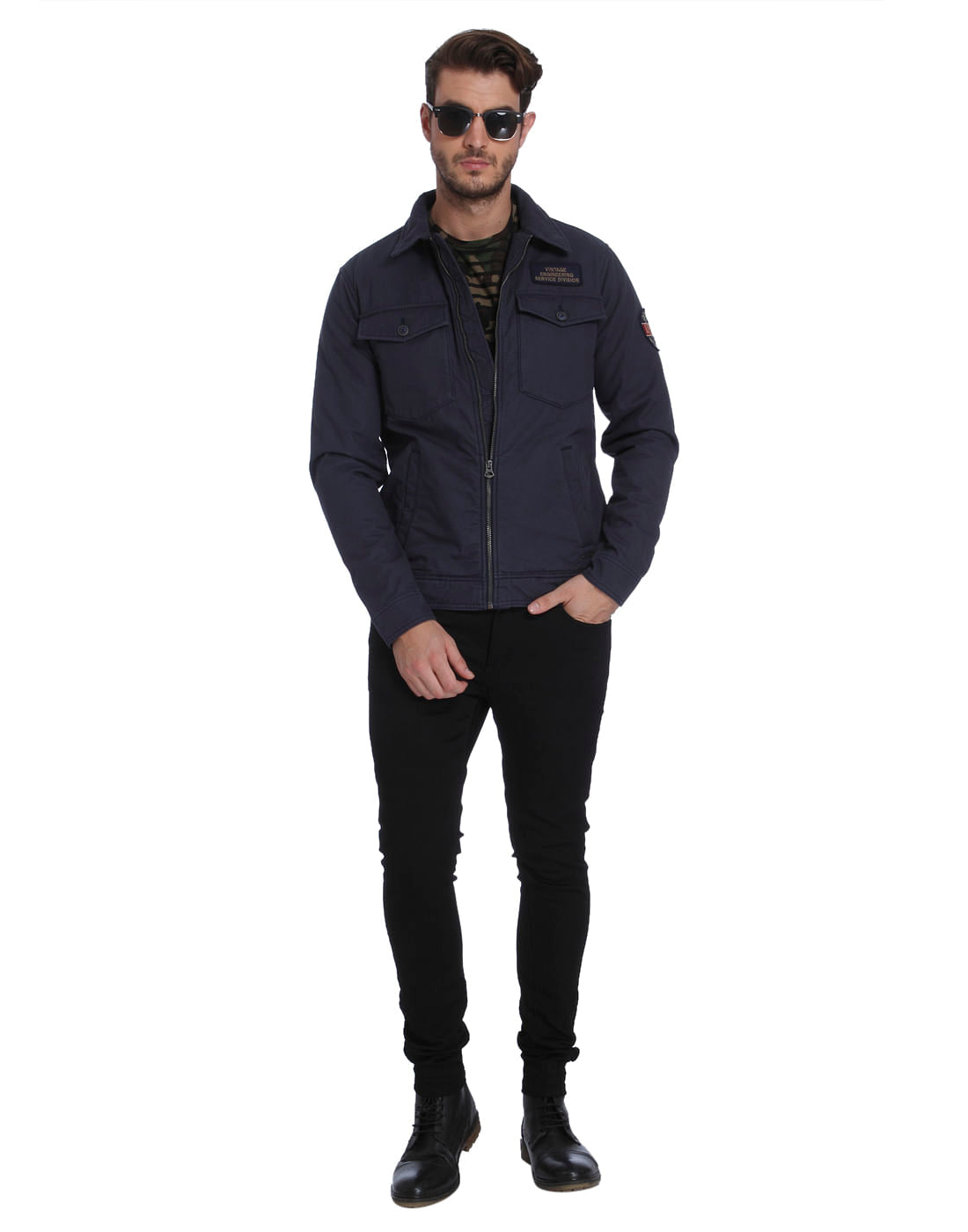 Ombre Blue Slim Fit Jacket