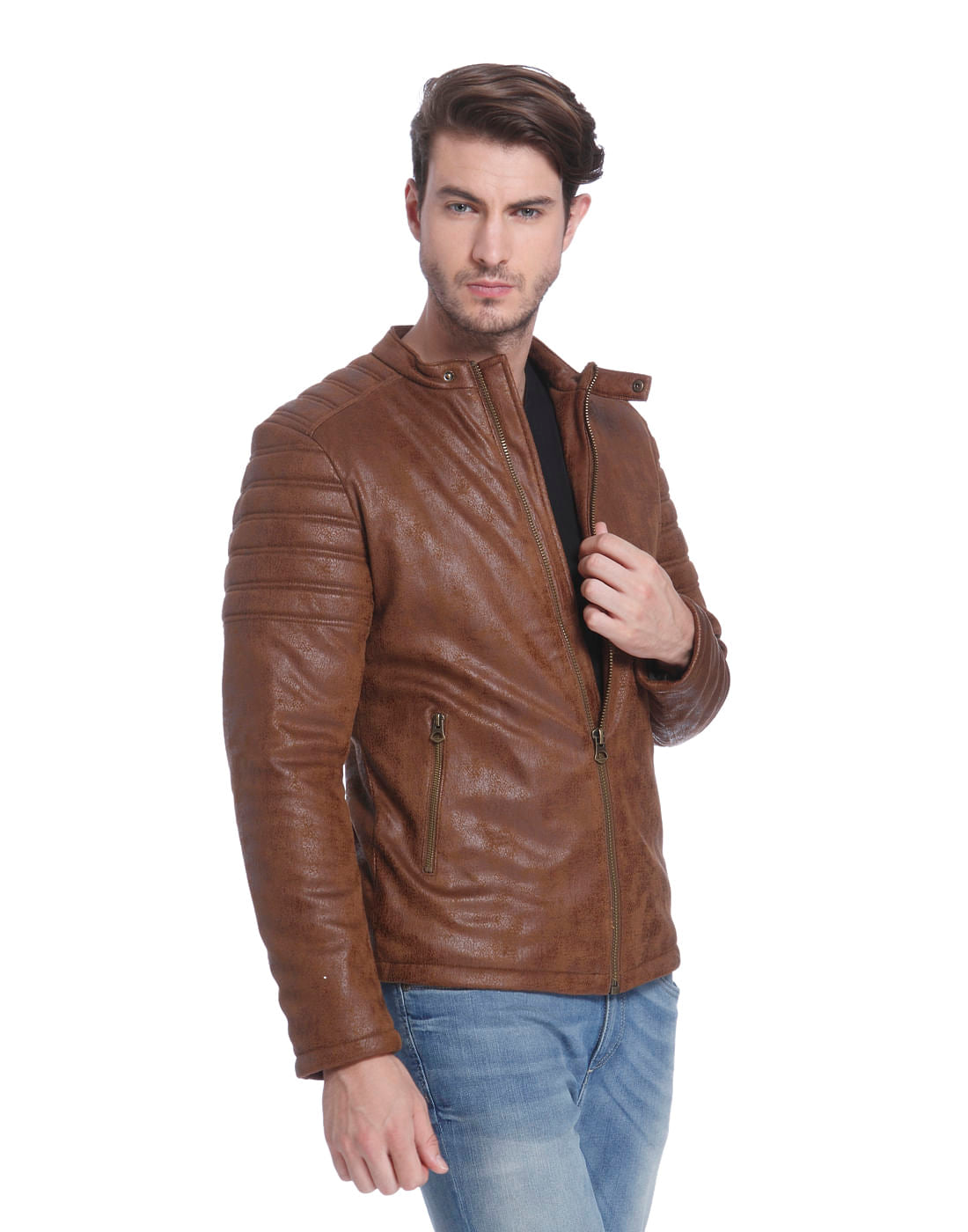 Tan Biker Jacket