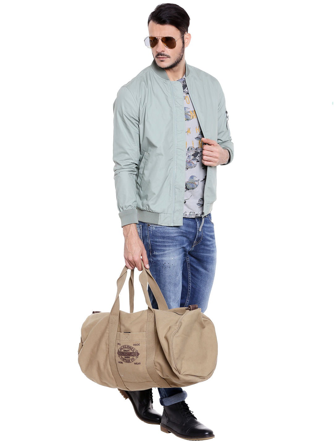 Light Grey Bomber Jacket