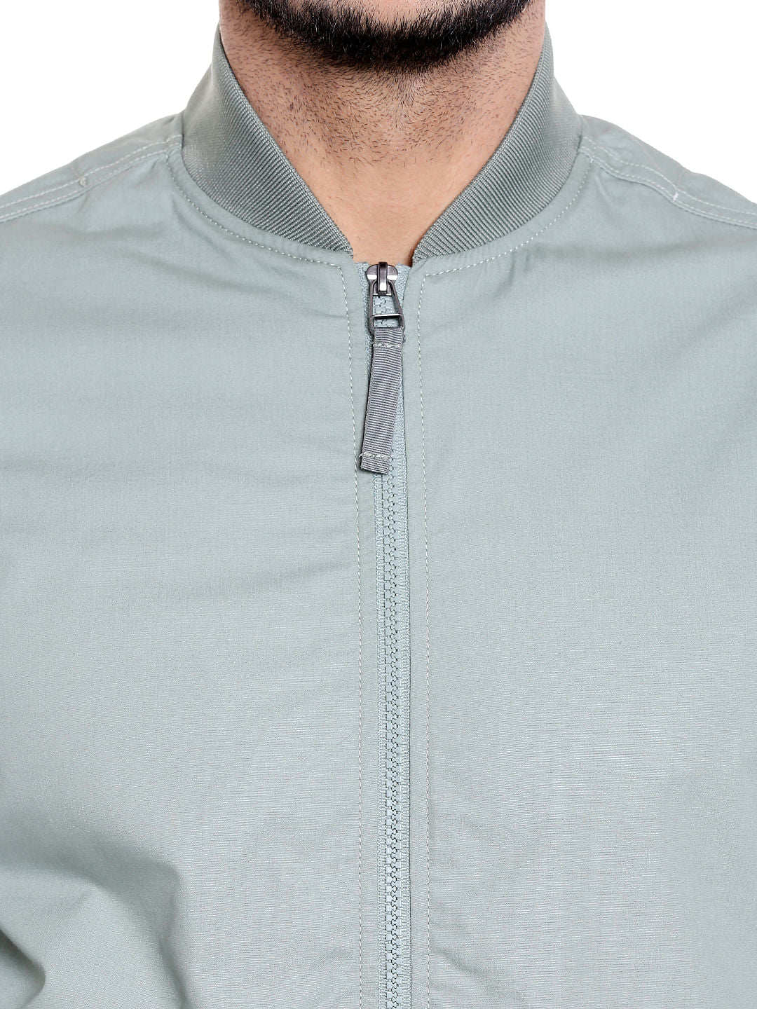 Light Grey Bomber Jacket