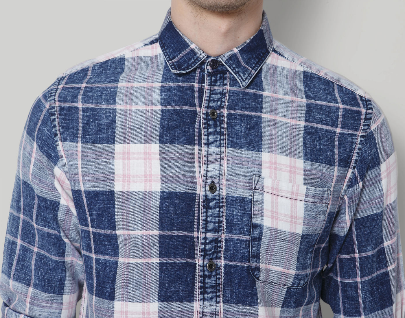 Blue & Pink Check Shirt
