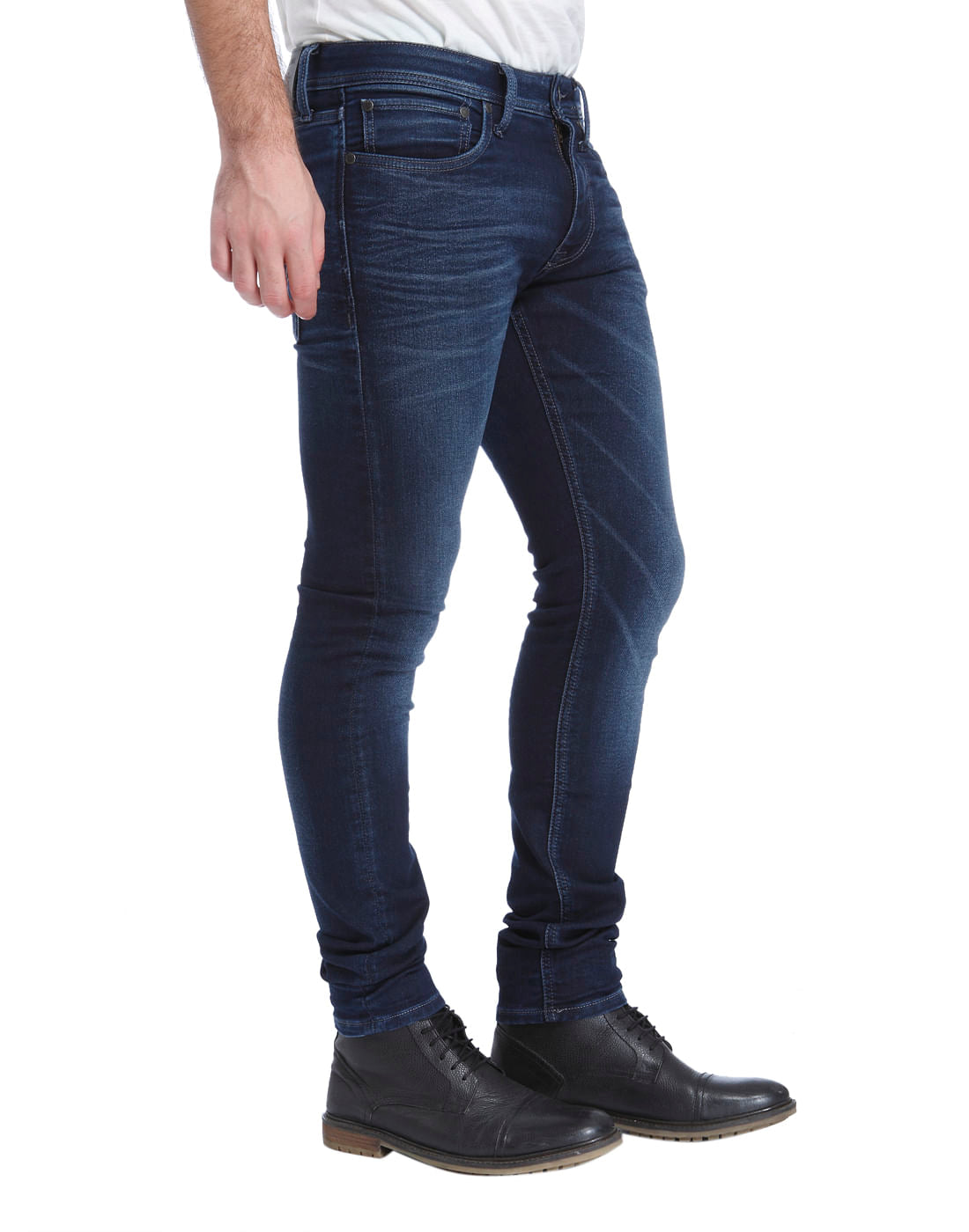 Dark Blue Low Rise Slim Fit Jeans