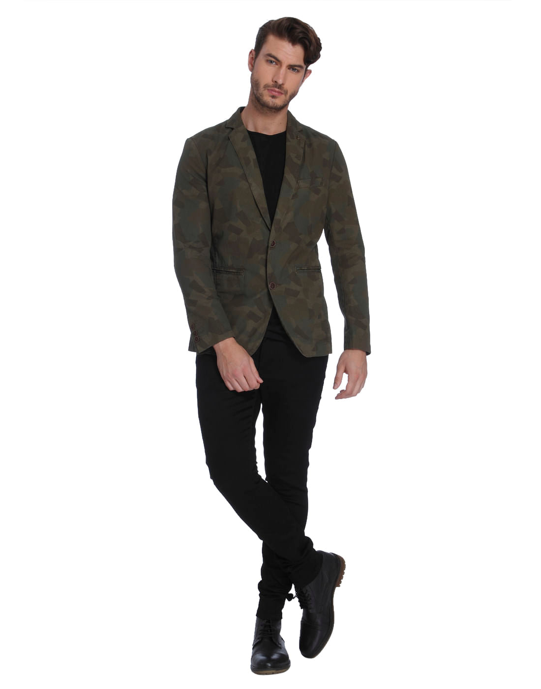 Camo Print Blazer