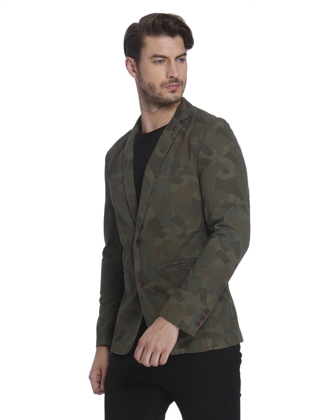 Camo Print Blazer
