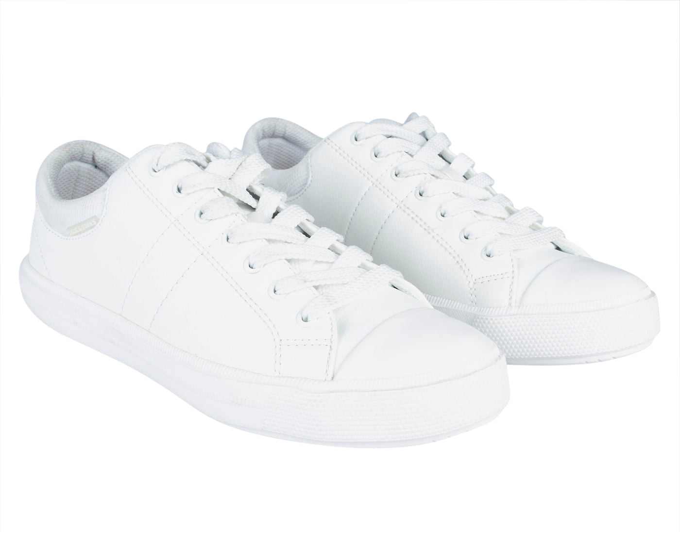 White Faux Suede Sneakers