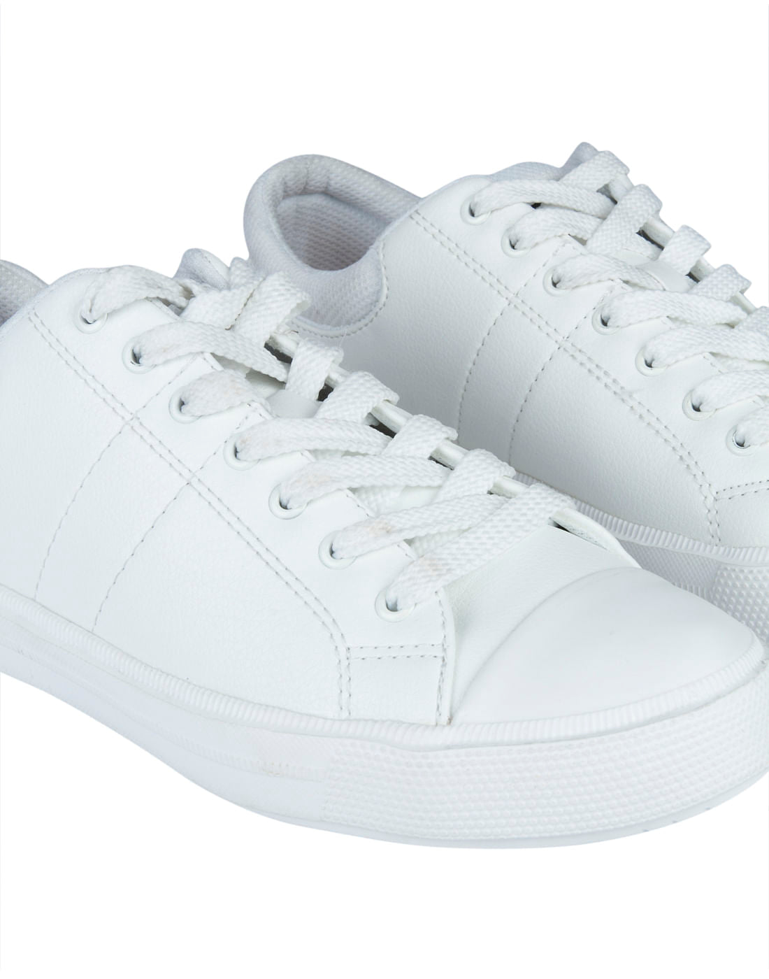 White Faux Suede Sneakers