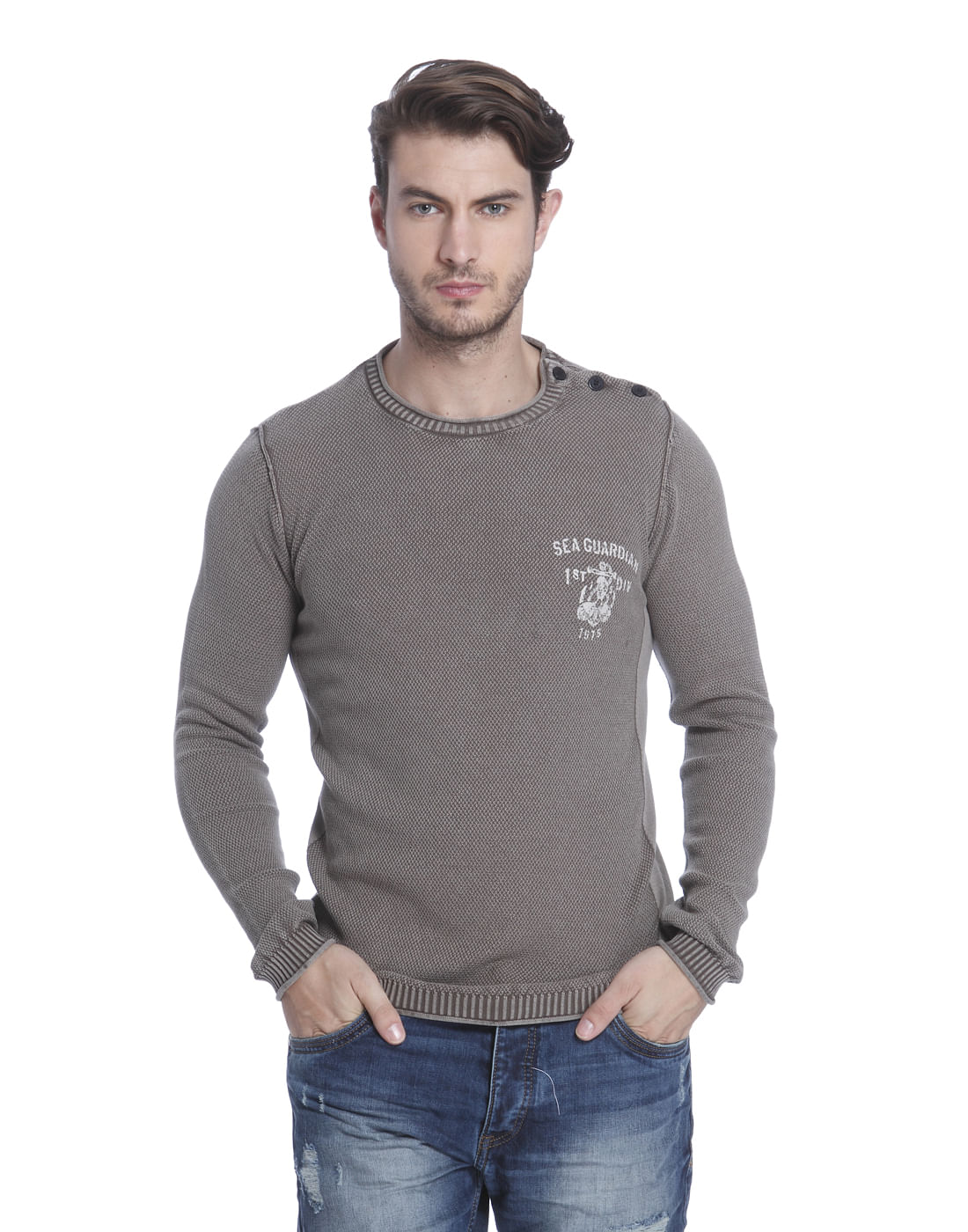 Dark Grey Knit Pullover