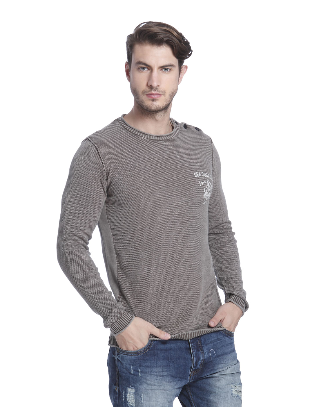 Dark Grey Knit Pullover