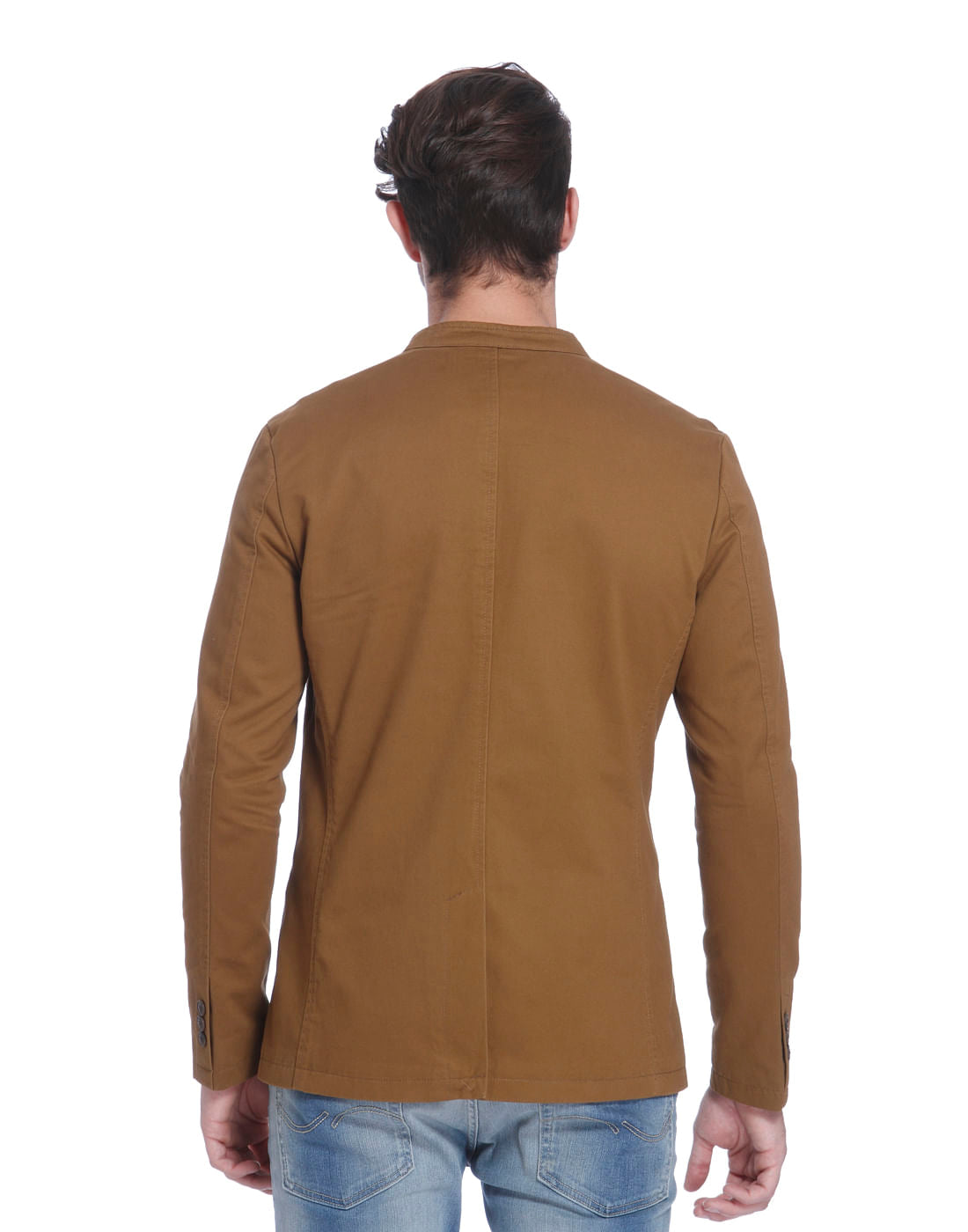 Brown Badge Detail Blazer