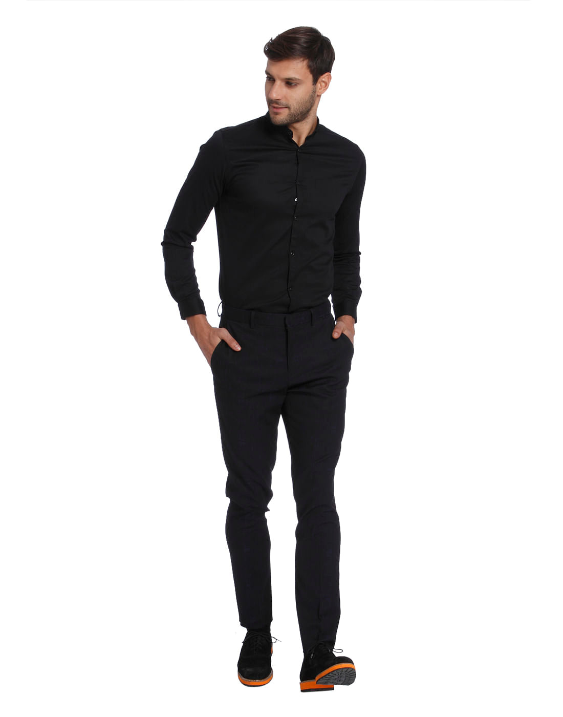 Dark Blue Slim Fit Trousers