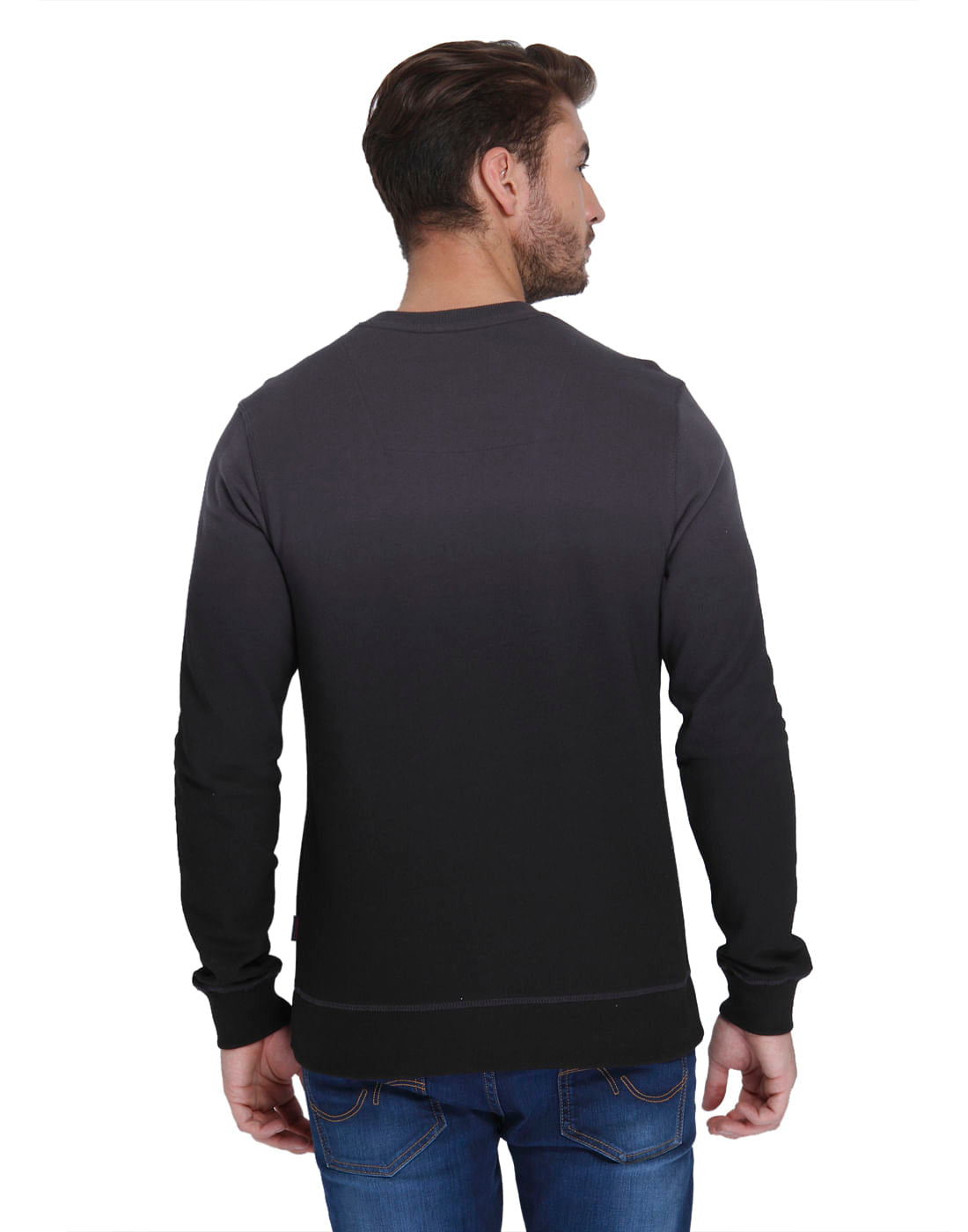 Black Number Print Sweatshirt