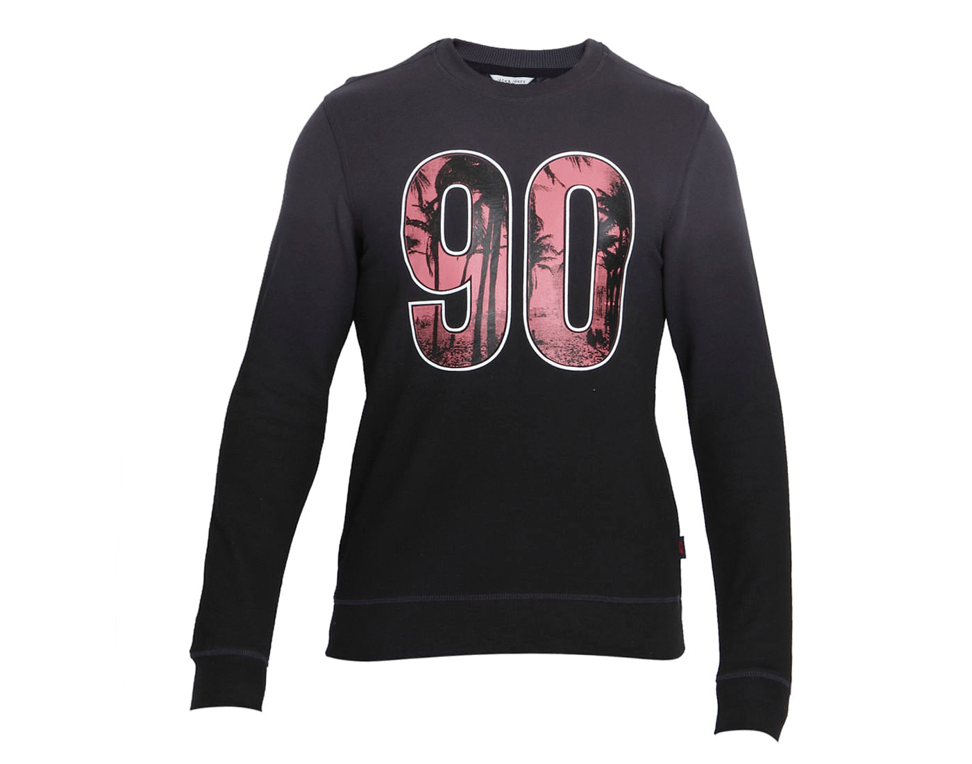 Black Number Print Sweatshirt