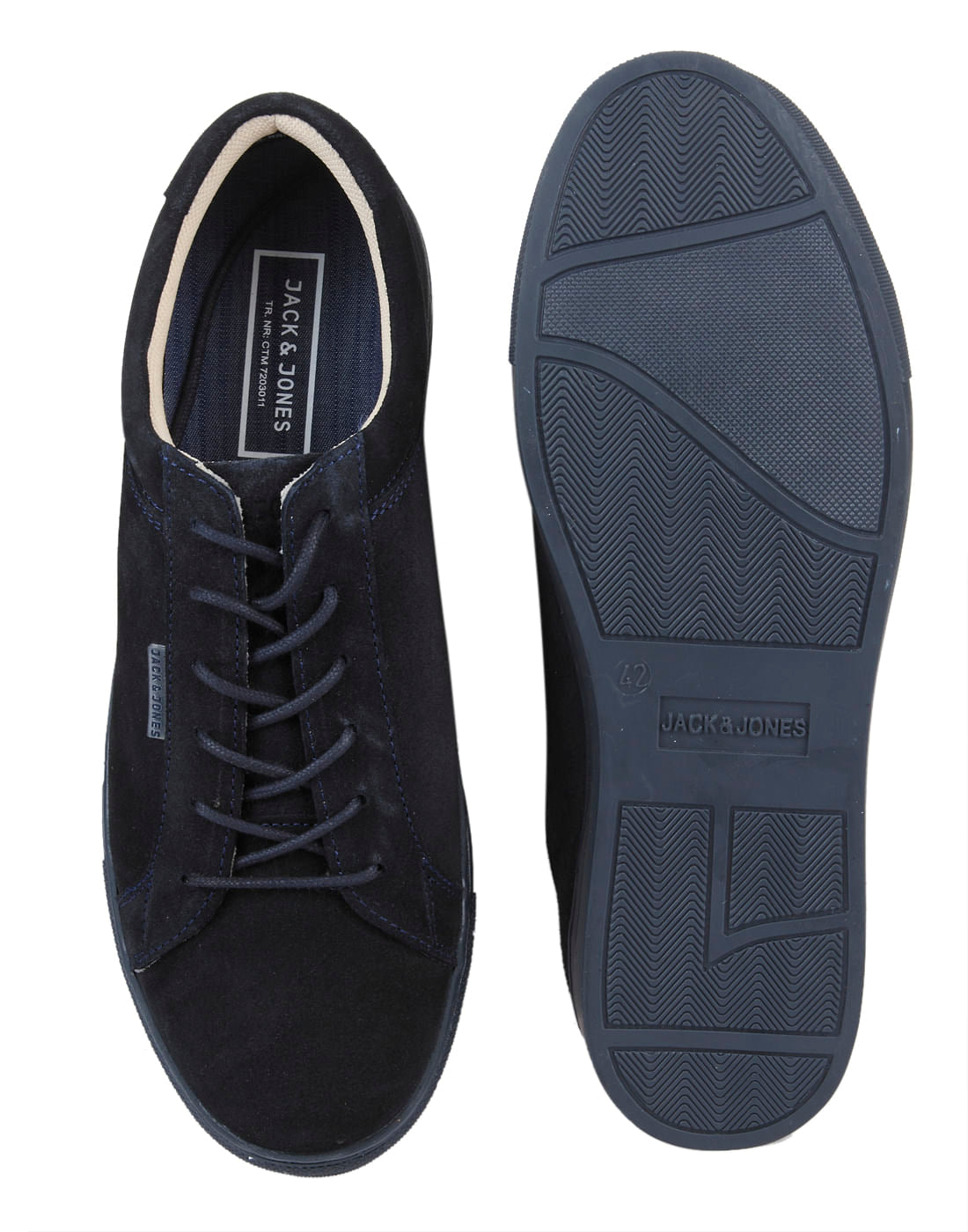 Dark Blue Suede Sneakers