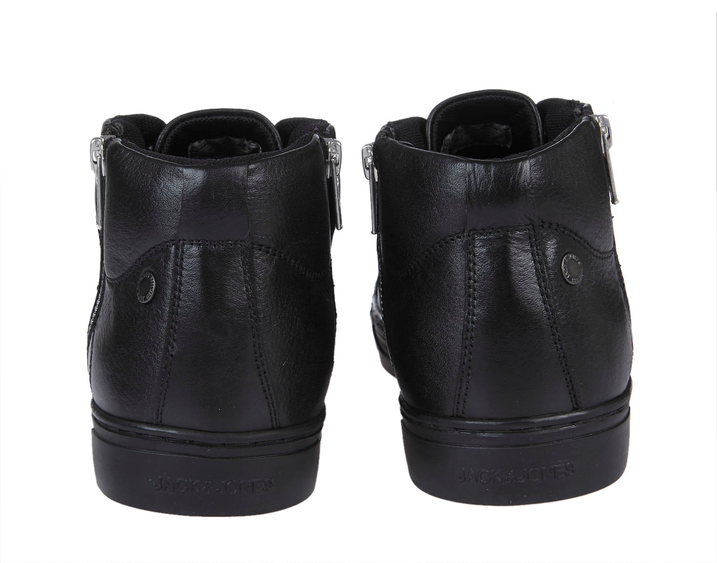 Black Zip Up High Top Sneakers