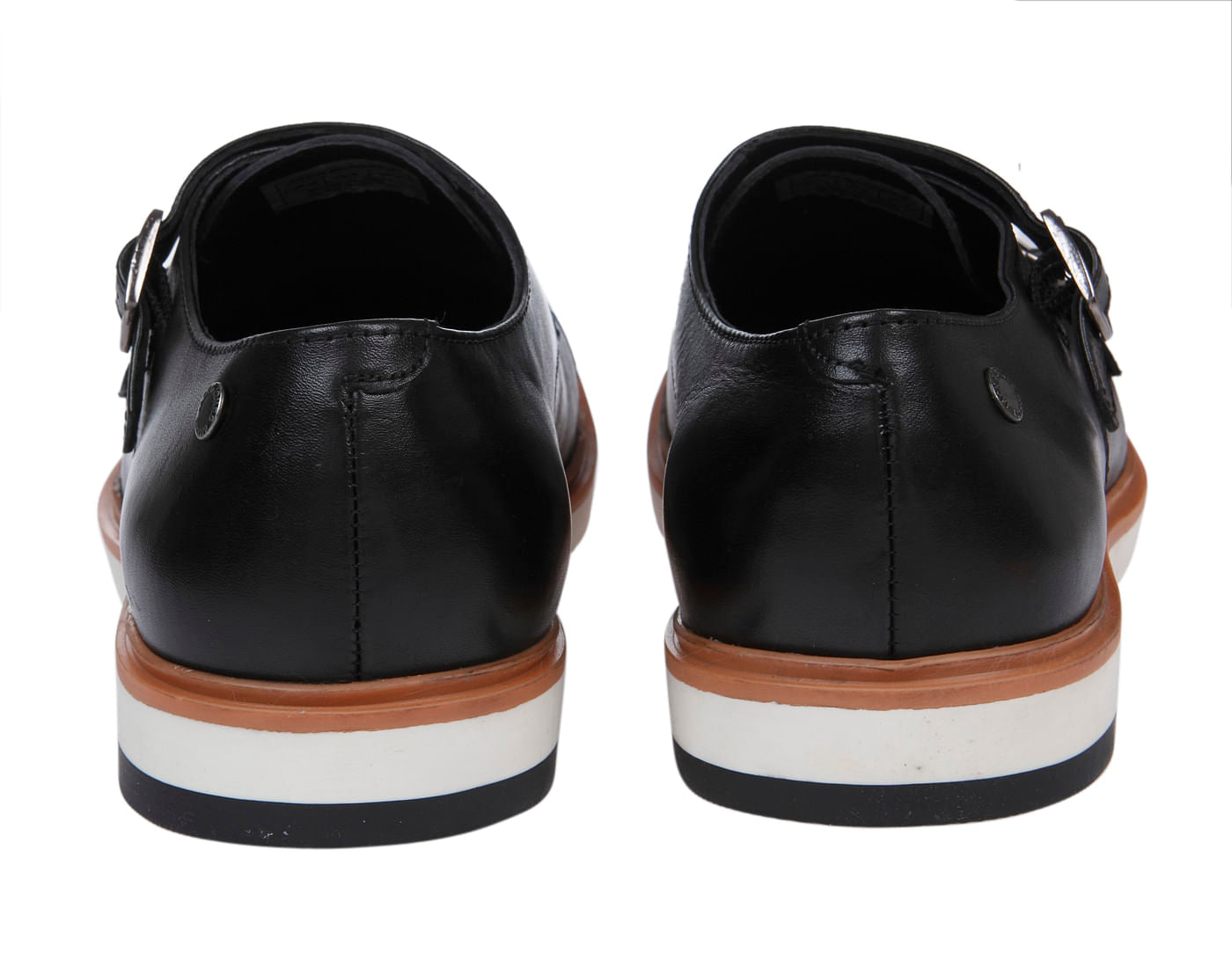 Black Leather Monk Shoes