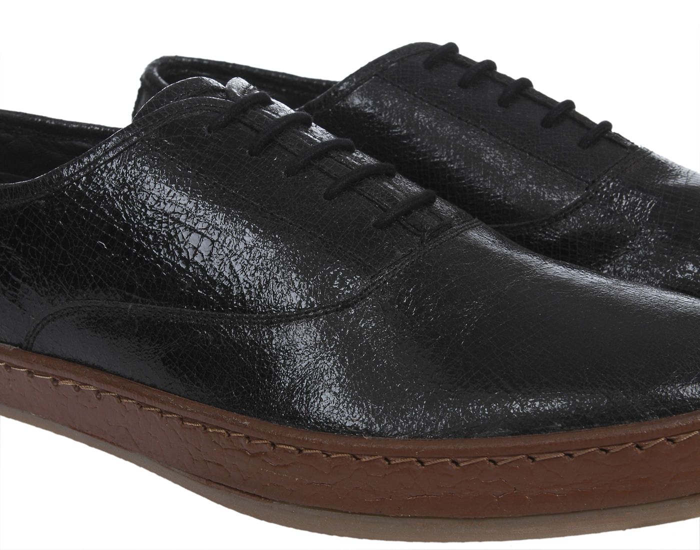 Black & Brown Leather Sneakers