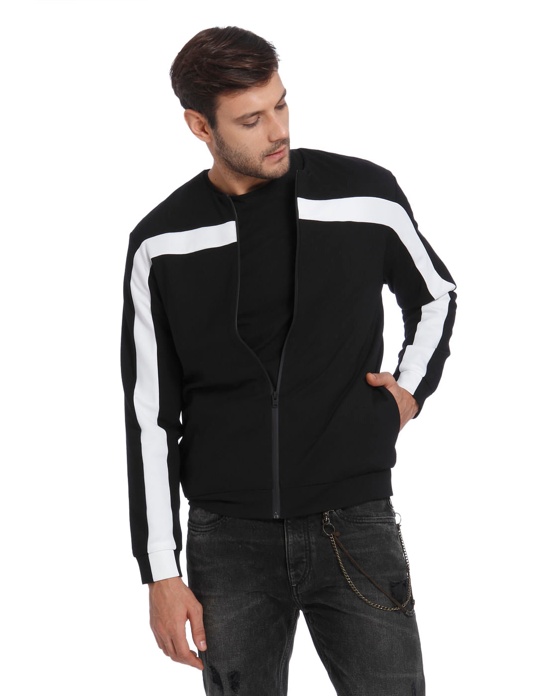 Black & White Bomber Jacket