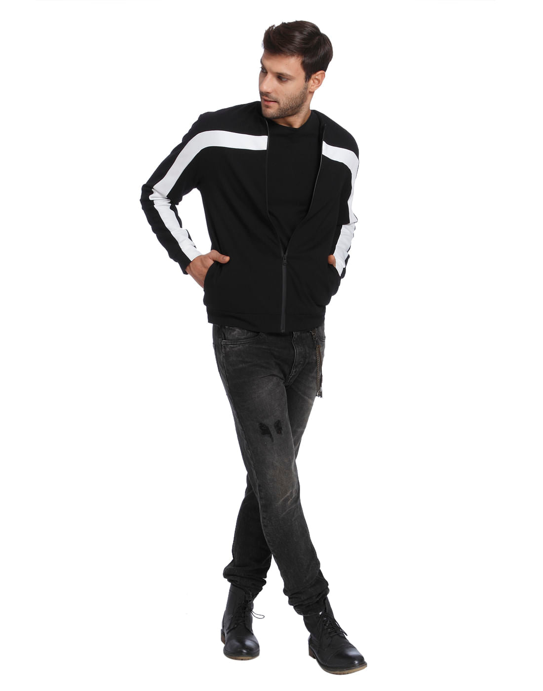 Black & White Bomber Jacket