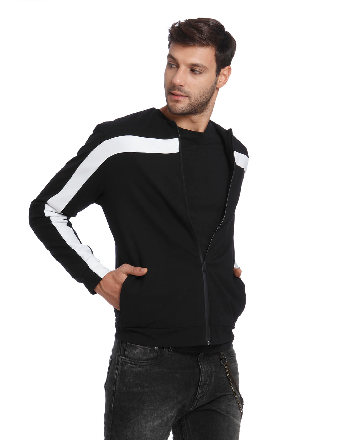 Black & White Bomber Jacket