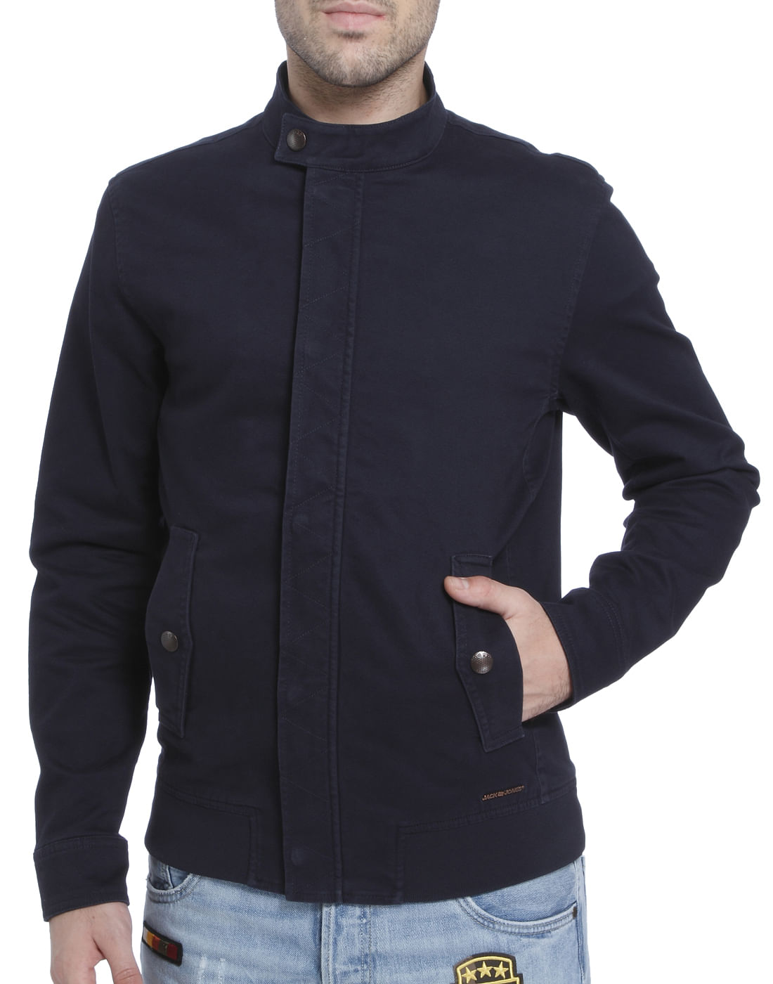 Dark Blue Bomber Jacket