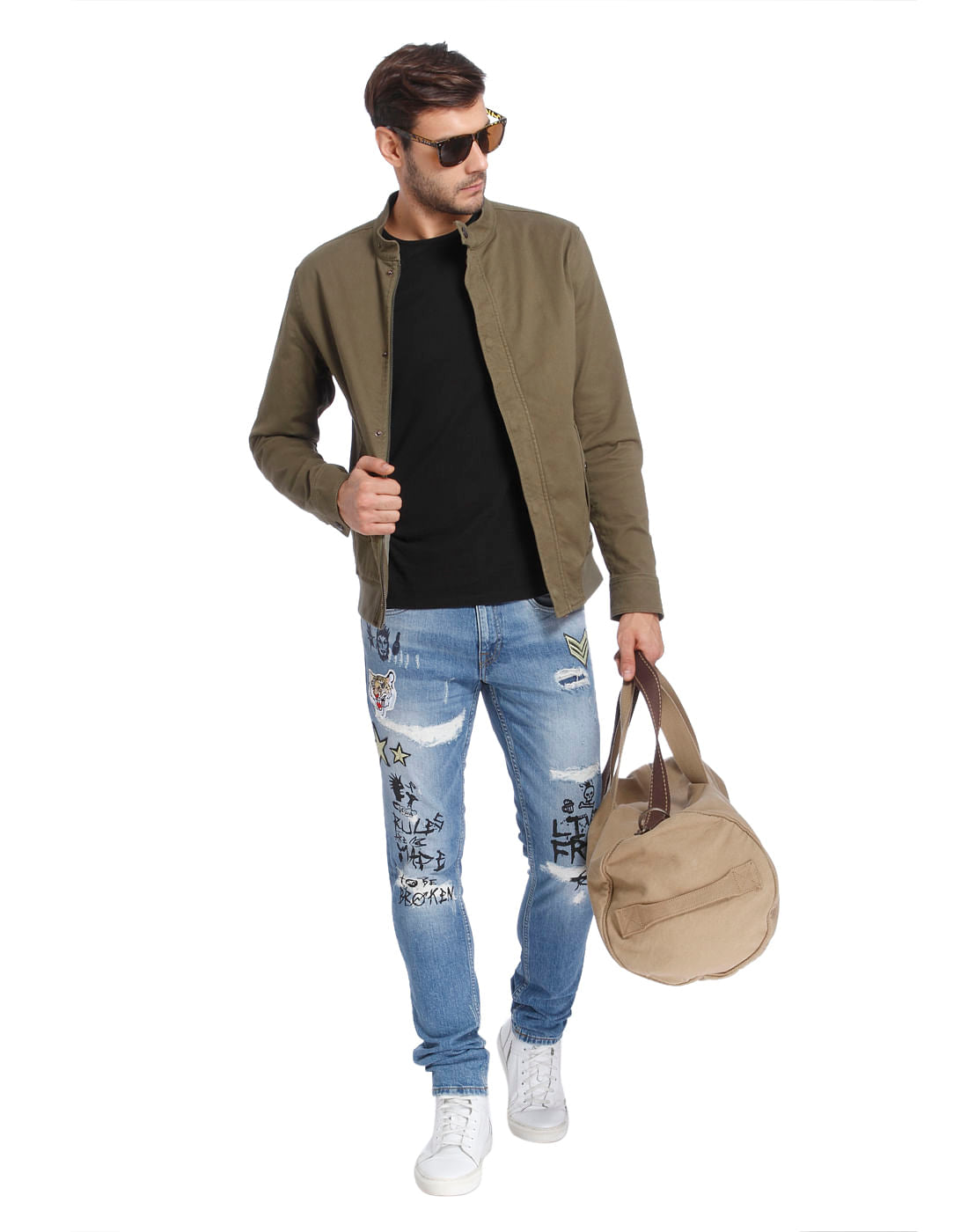 Olive Green Bomber Jacket