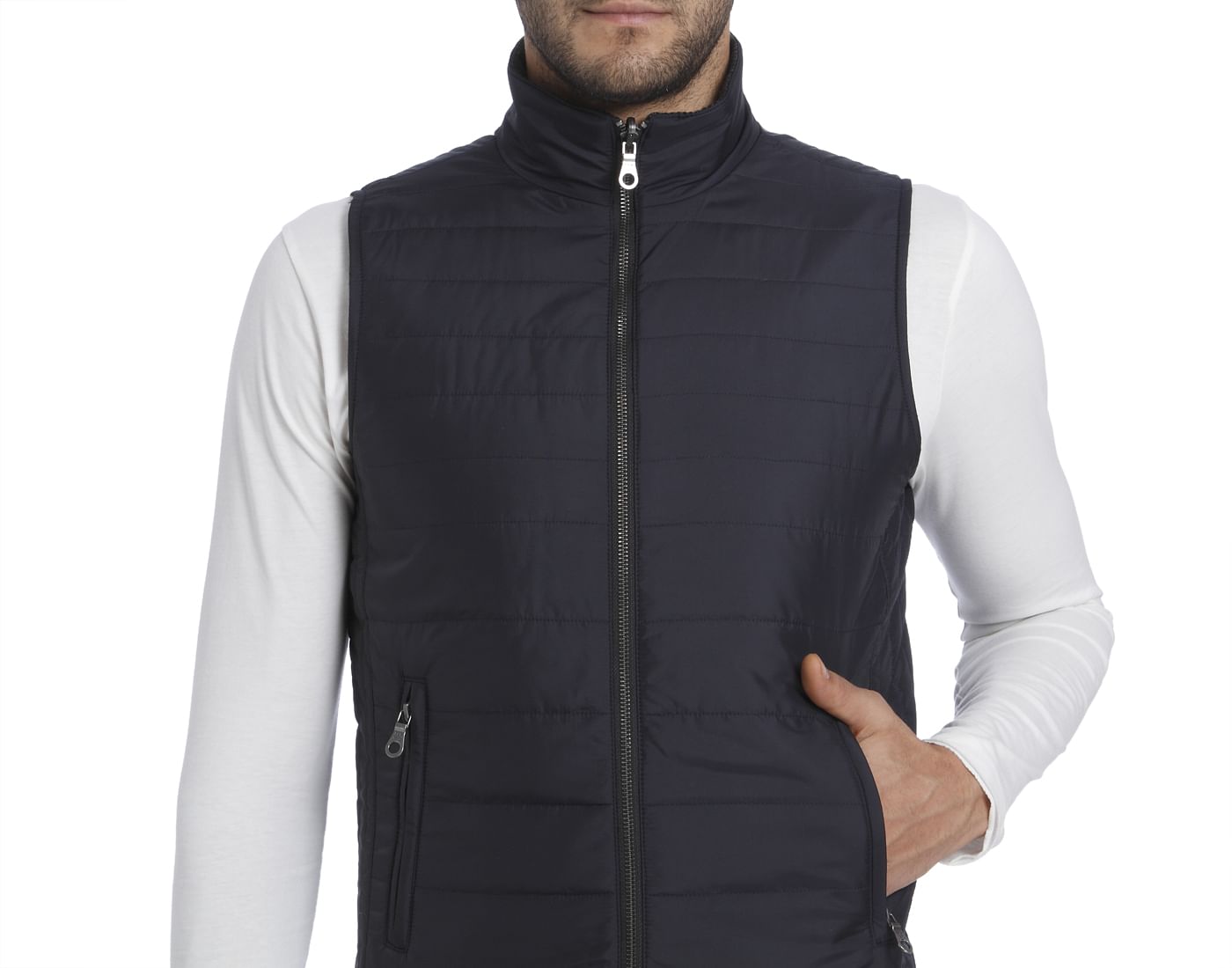 Dark Blue Sleeveless Jacket