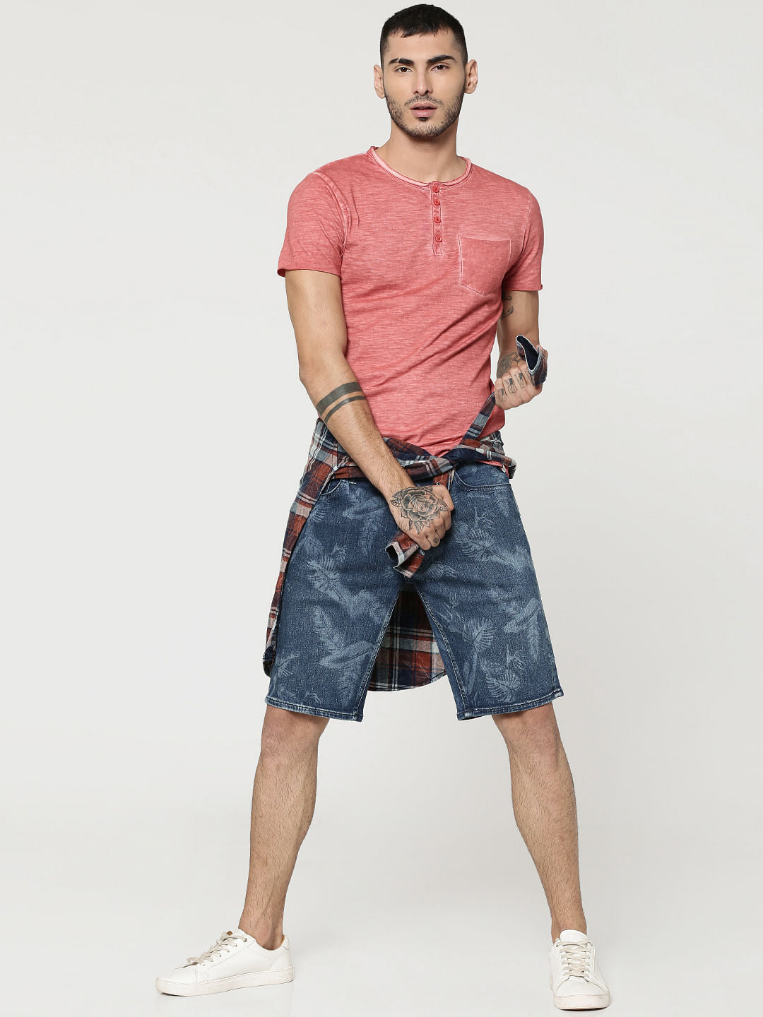Red Henley T-Shirt