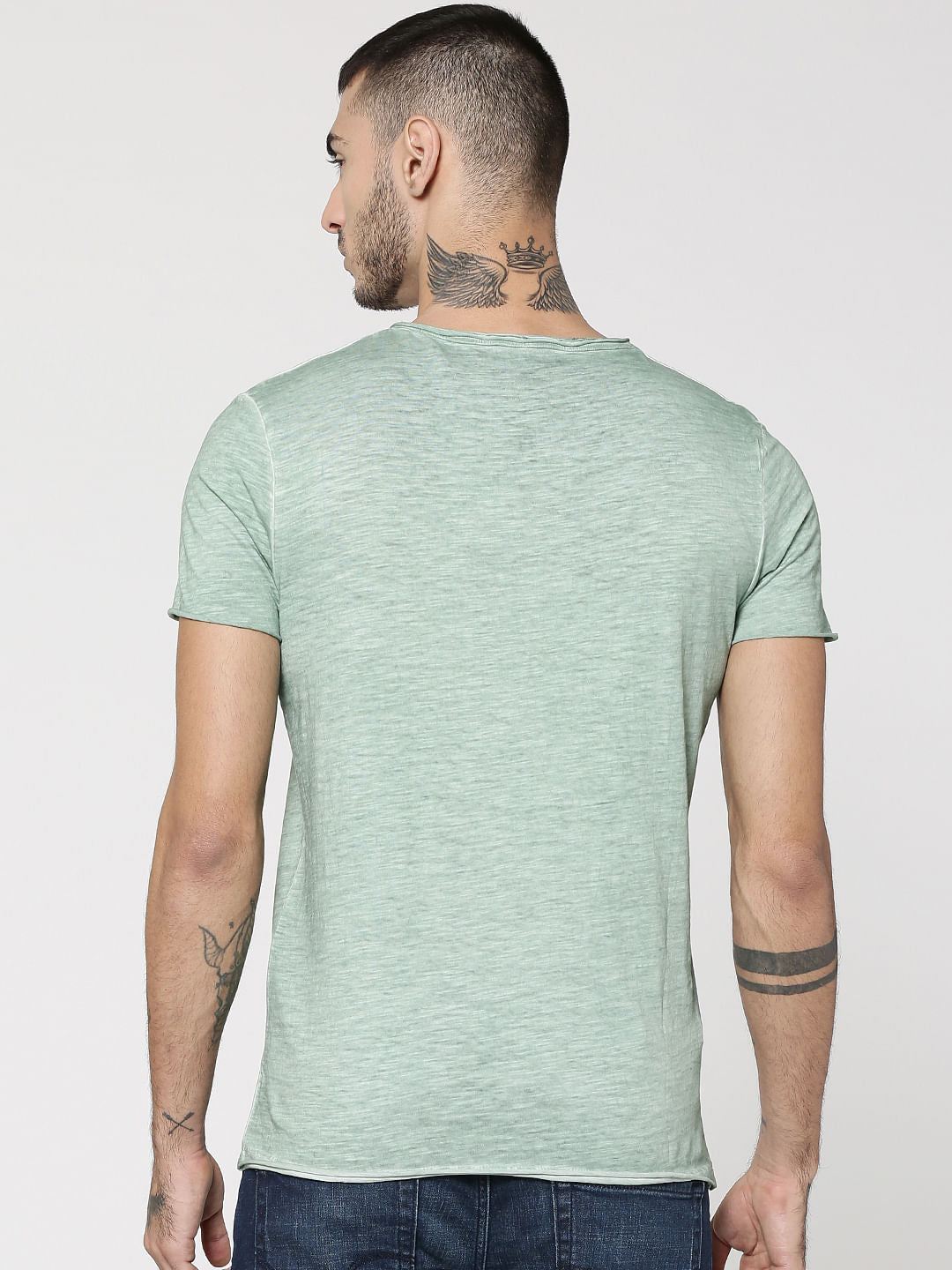 Light Green Henley T-Shirt