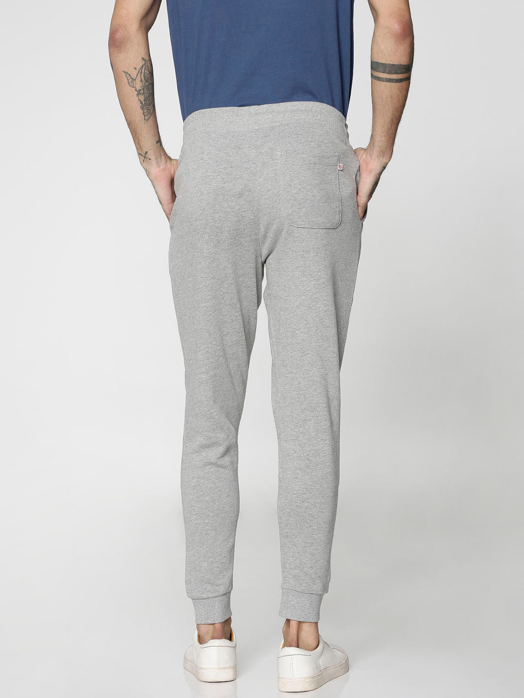 Light Grey Drawstring Low Rise Slim Fit Sweatpants