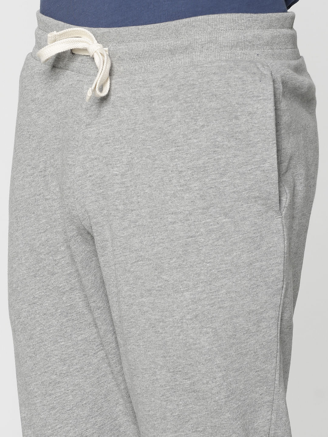 Light Grey Drawstring Low Rise Slim Fit Sweatpants